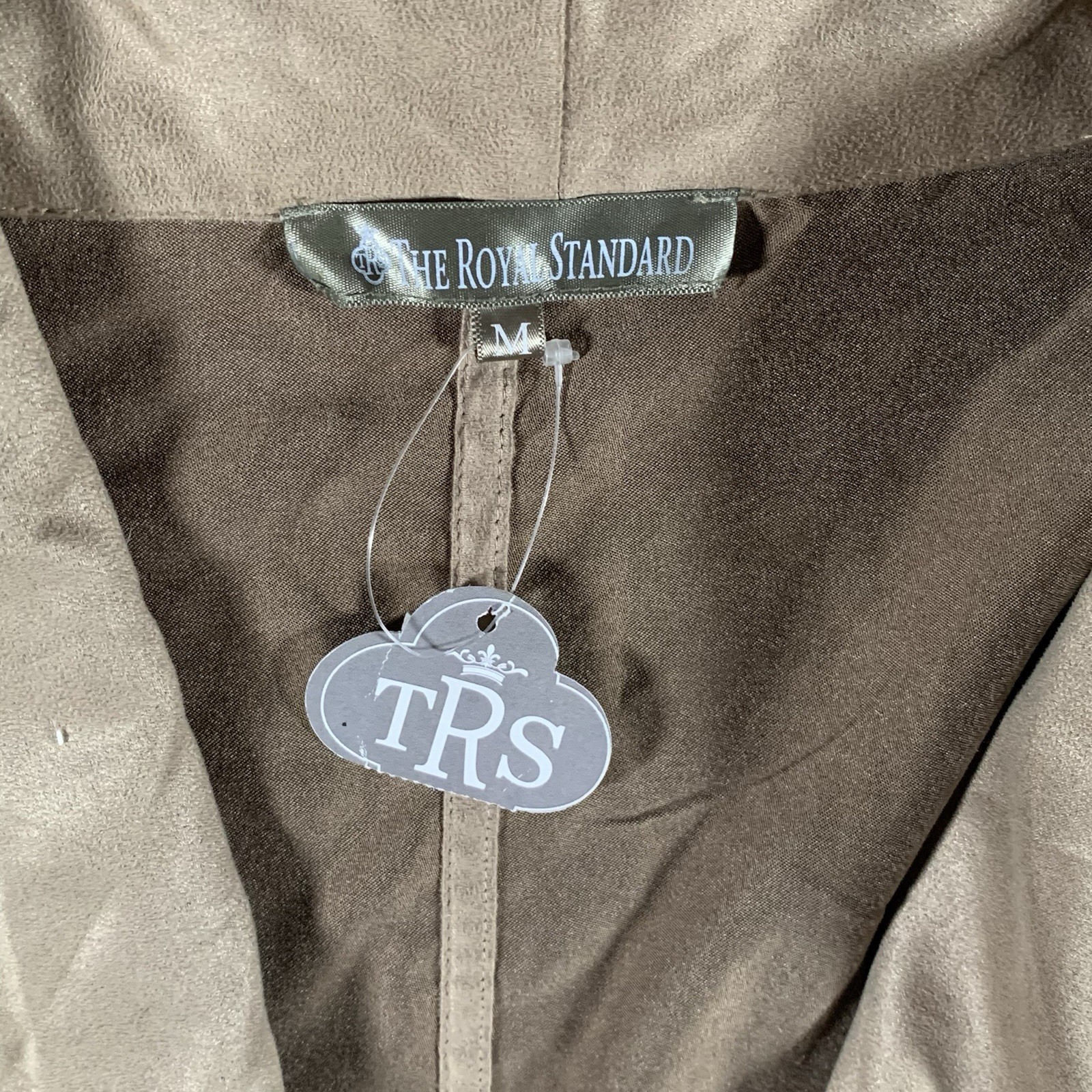THE ROYAL STANDARD NWT Womens Medium Vegan Faux Suede Vest Beige Size M