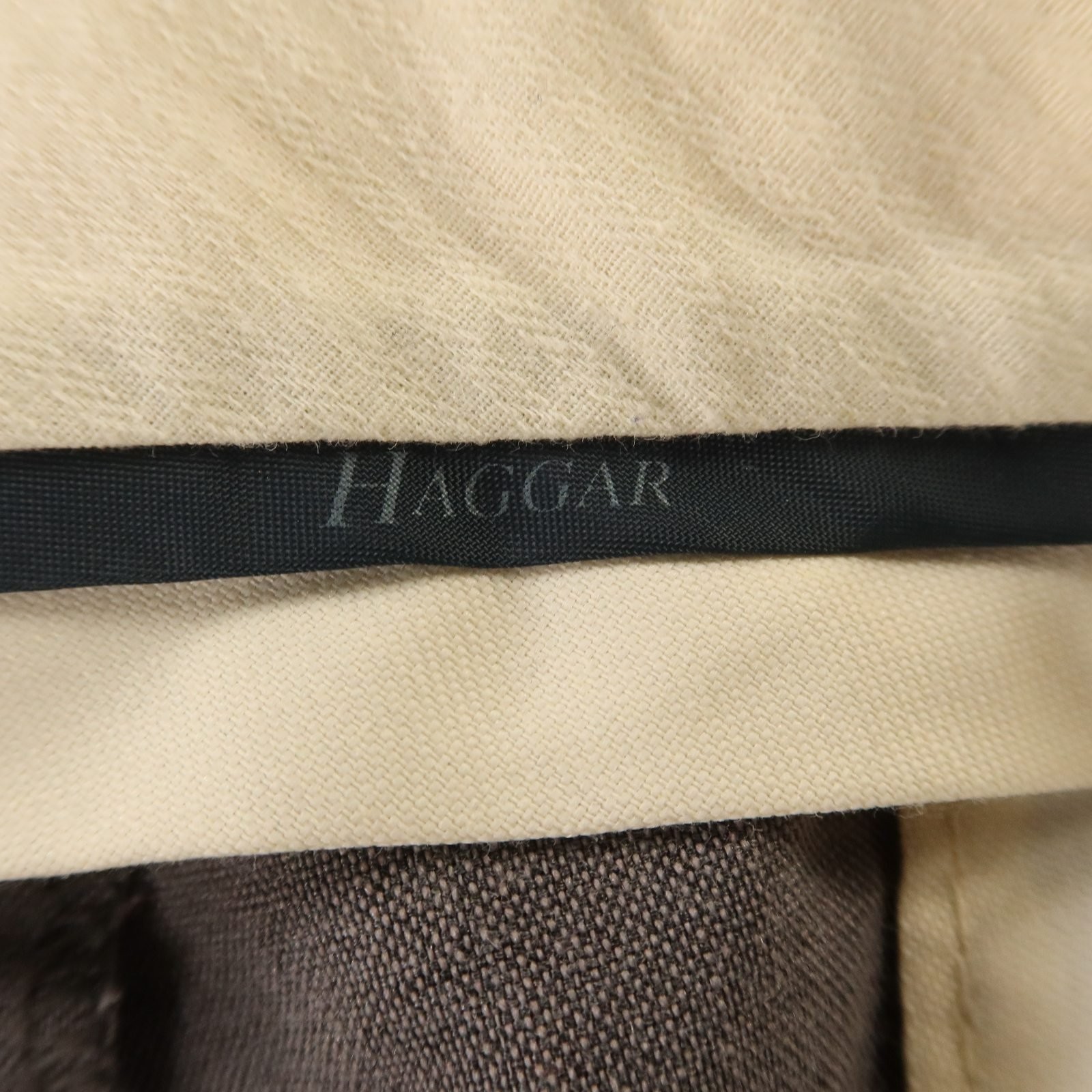 VTG Haggar Pants Mens 36×29 Gray Polyester Dacron Polyester Worsted Wool