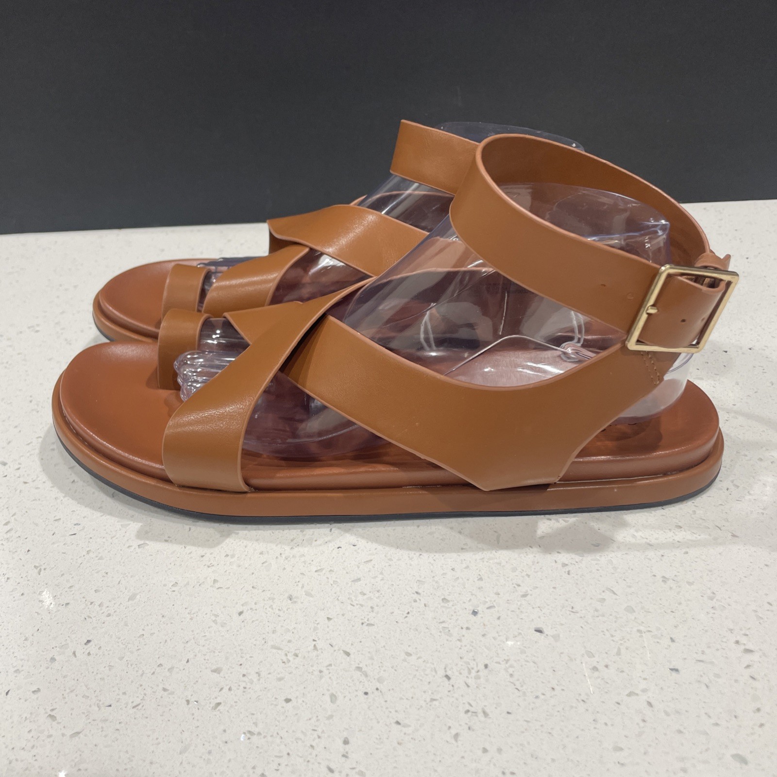 Ankle Wrap Toe Ring Sandals Sz 11 NWT Cognac Color – Universal Thread