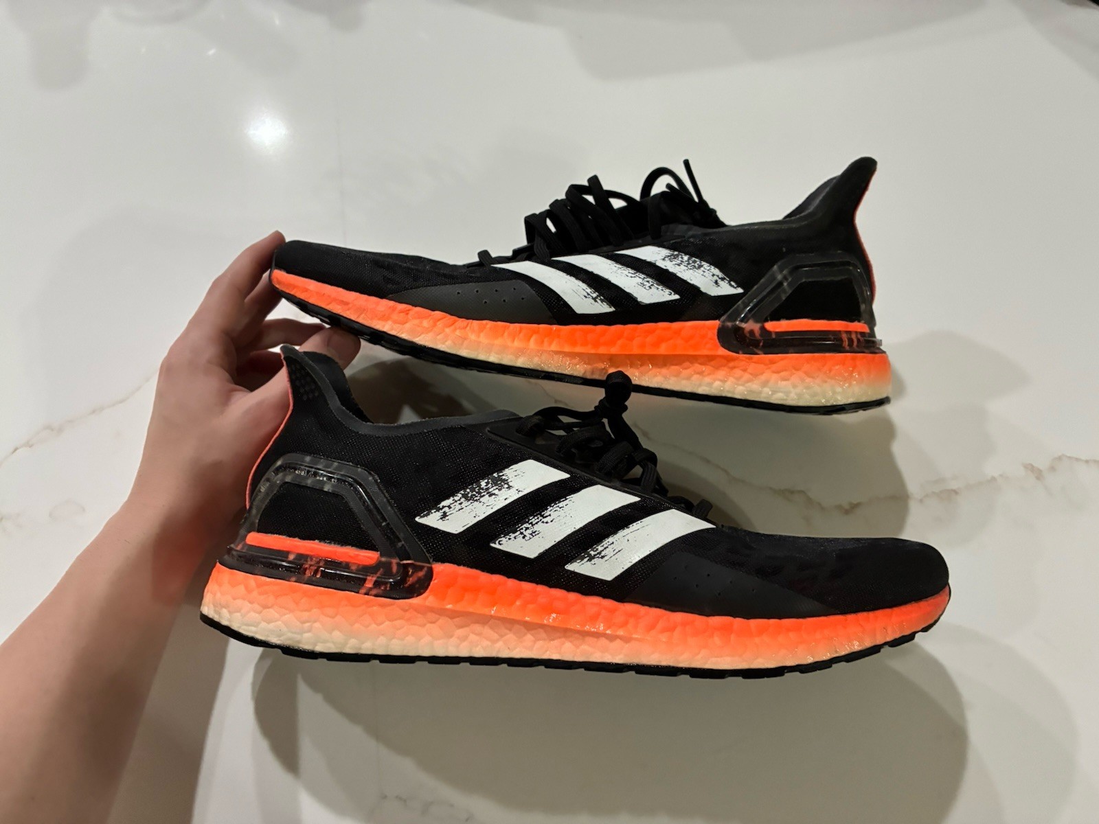 Adidas UltraBoost PB Running Sneakers Shoes Black Orange EG0419 Size 11.5 GREAT