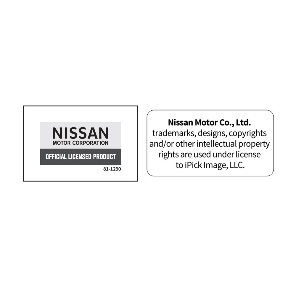 Nissan Rogue Black Real Leather Shield-Style Key Chain