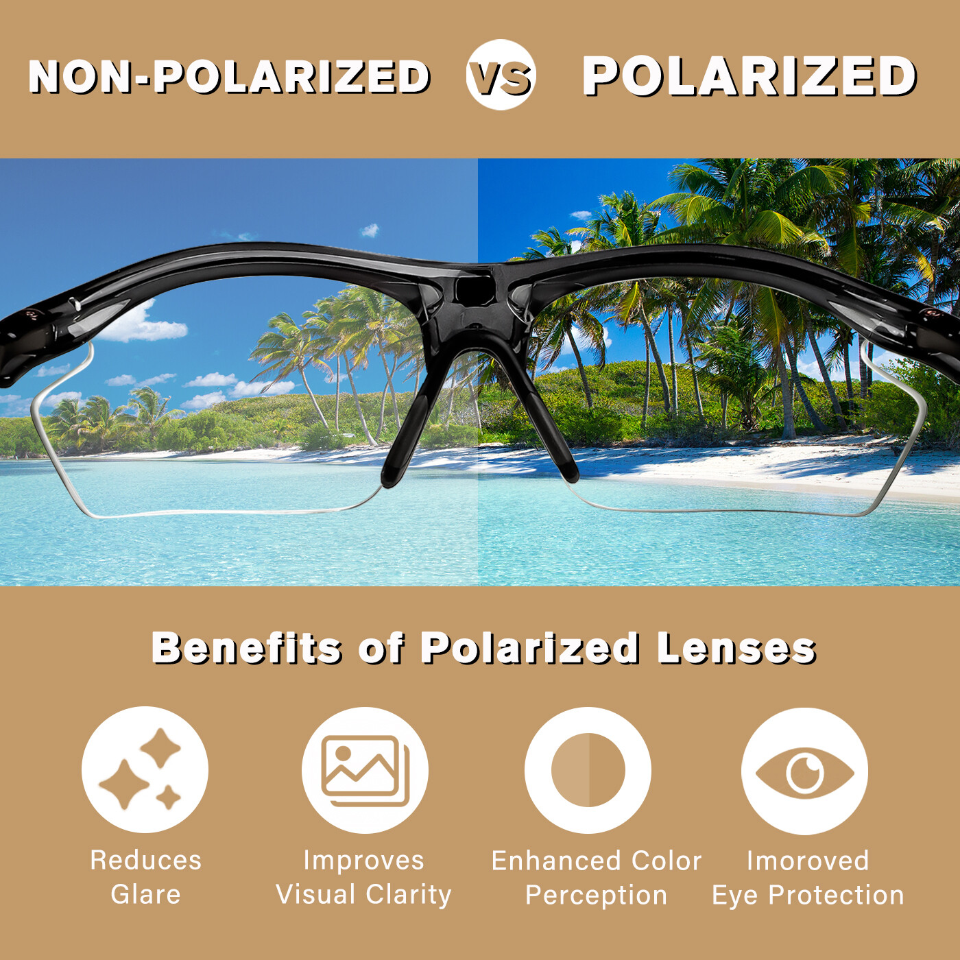 Anti-Scratch Polarized Replacement Lenses for Oakley HSTN OO9242 52mm Sunglasses