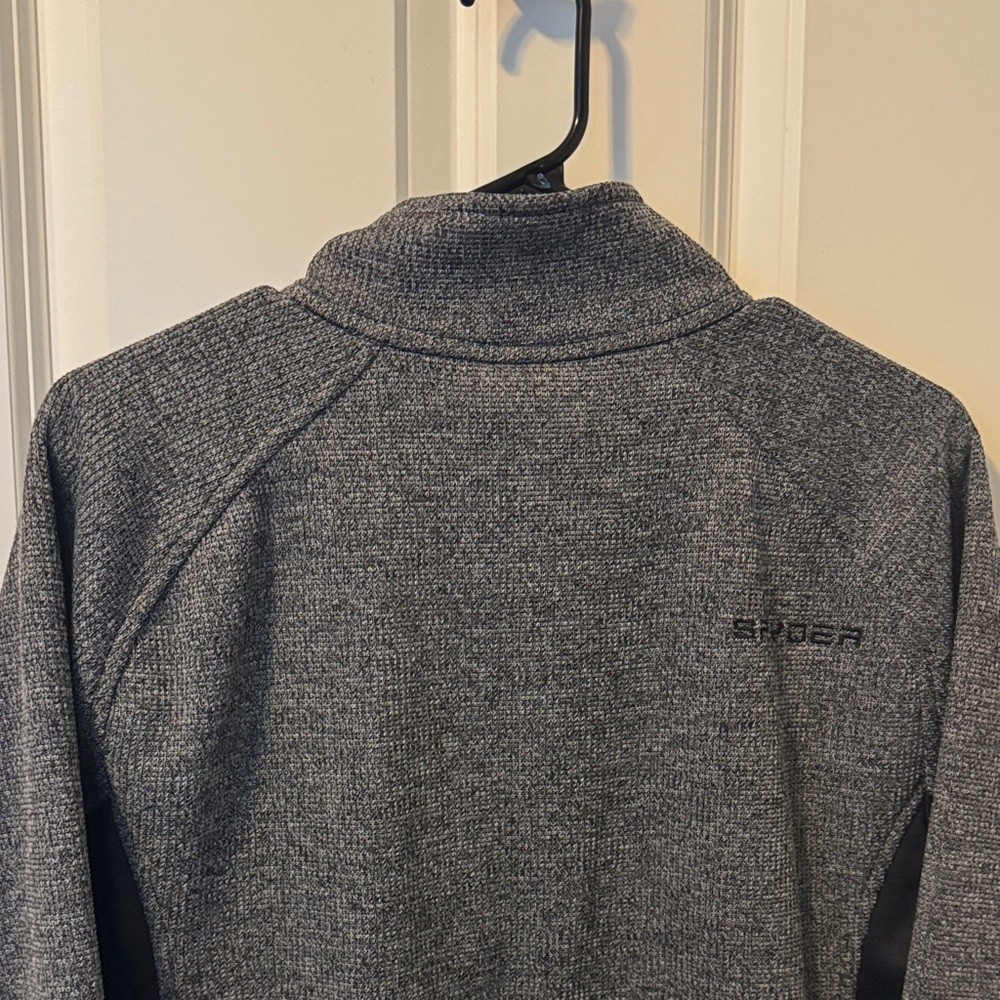 Spyder Charcoal Gray and Black Half‑Zip Performance Pullover