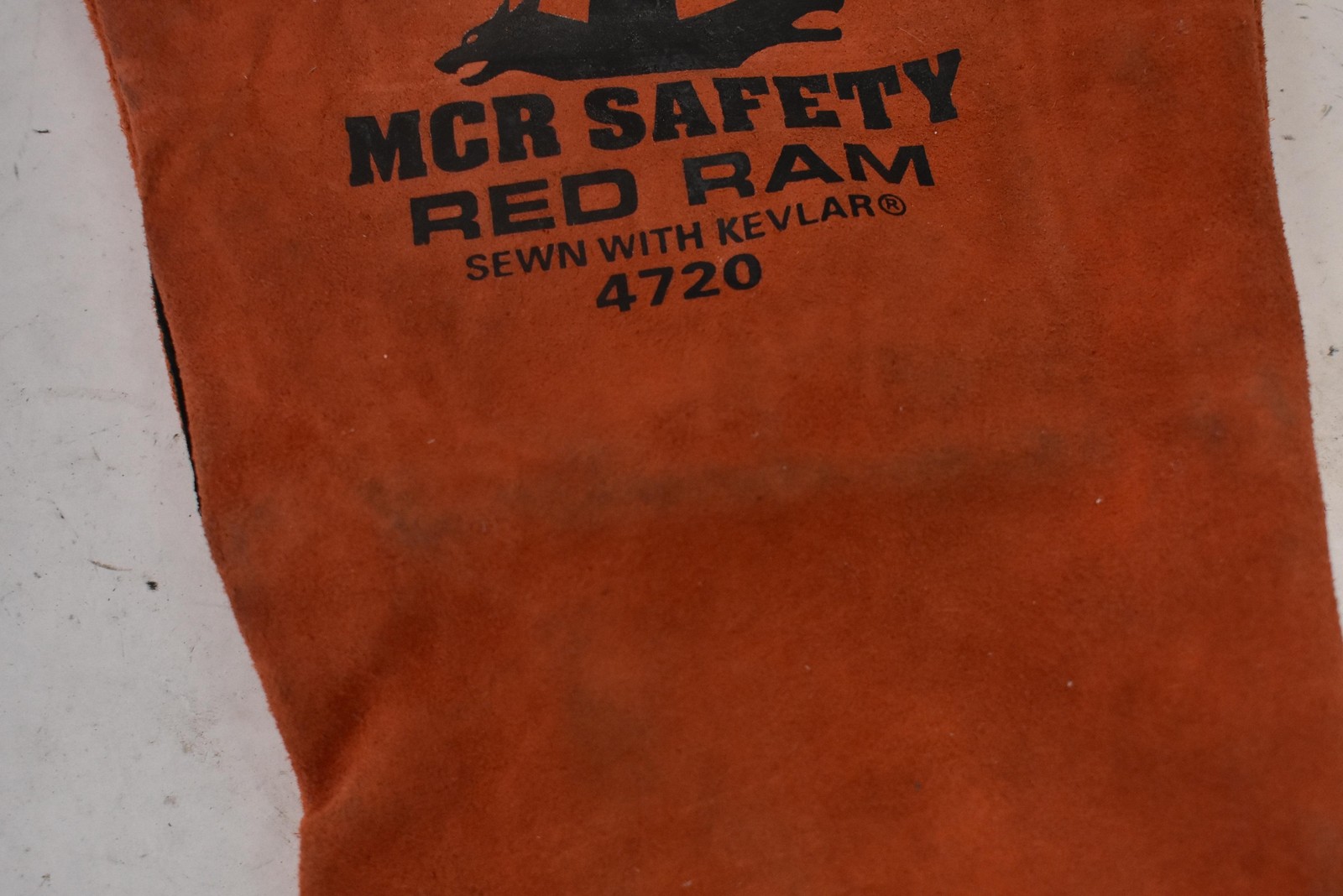 MCR Safety Red Ram 4720 Leather Welding Work Gloves Orange Aramid Fiber Gauntlet