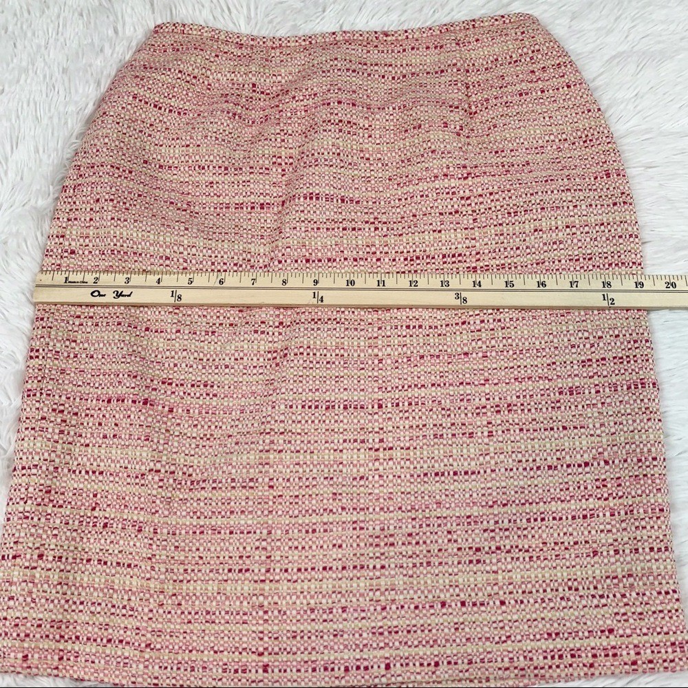Lafayette 148 New tweed wool blend pencil Skirt knee length slit high waist