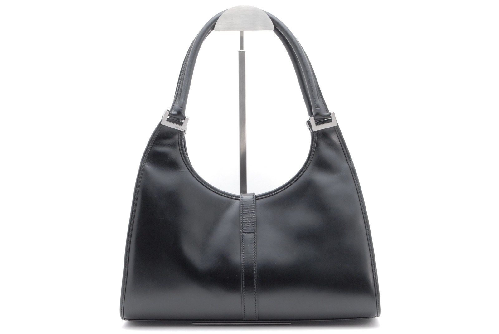 GUCCI Jackie Black Leather Hand Bag