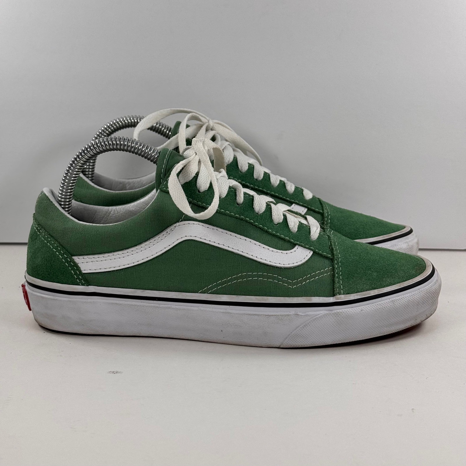 Vans Old Skool Green White Suede Canvas Low Top Skate Shoes Mens 6.5 Womens 8.0