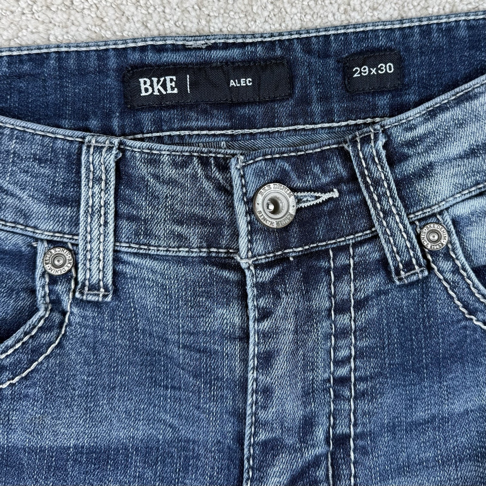 BKE Alec Men’s 29×30 Straight Leg Denim Blue Jeans