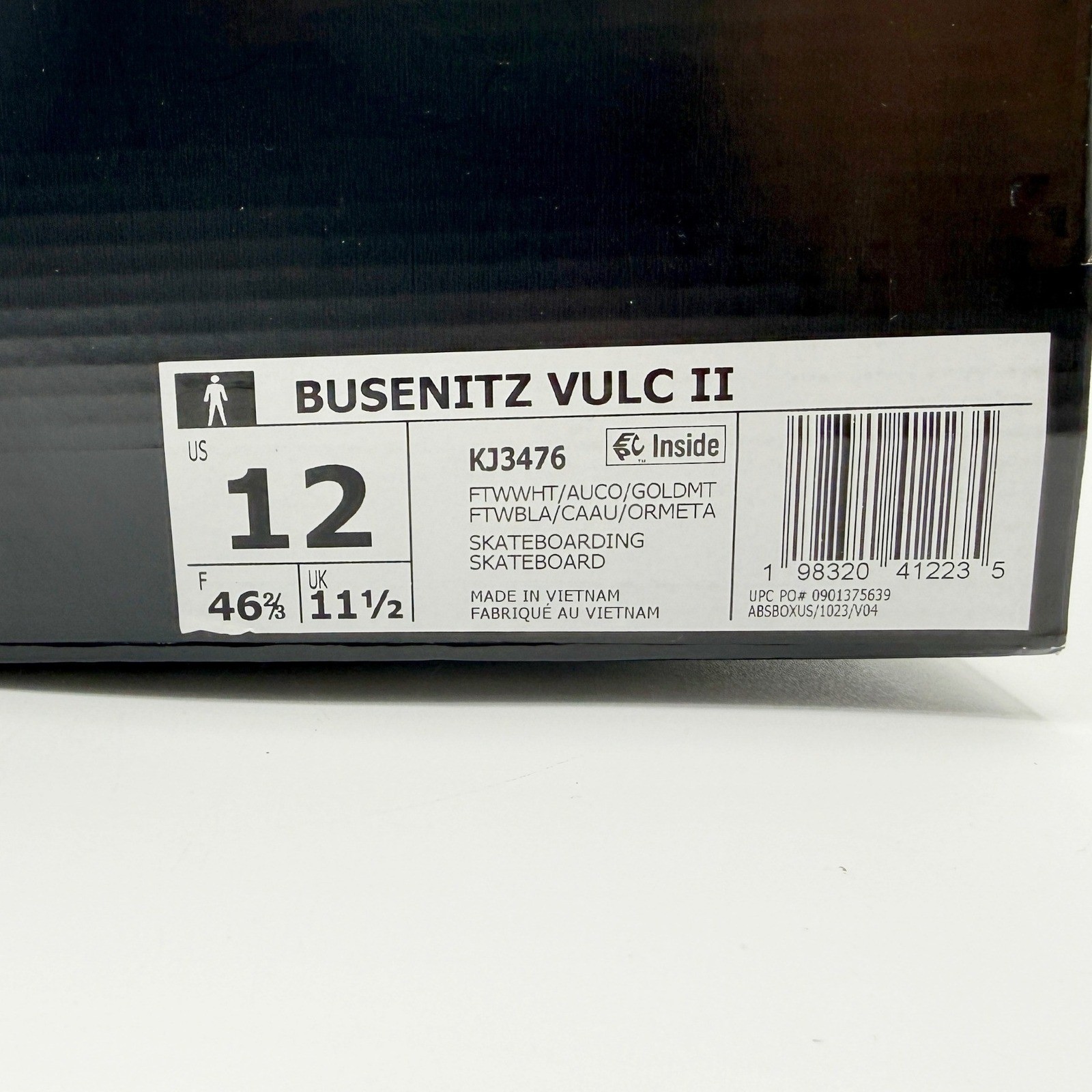 Adidas Busenitz Vulc II Mens Size 12 Cloud White Aurora Coffee KJ3476 NEW