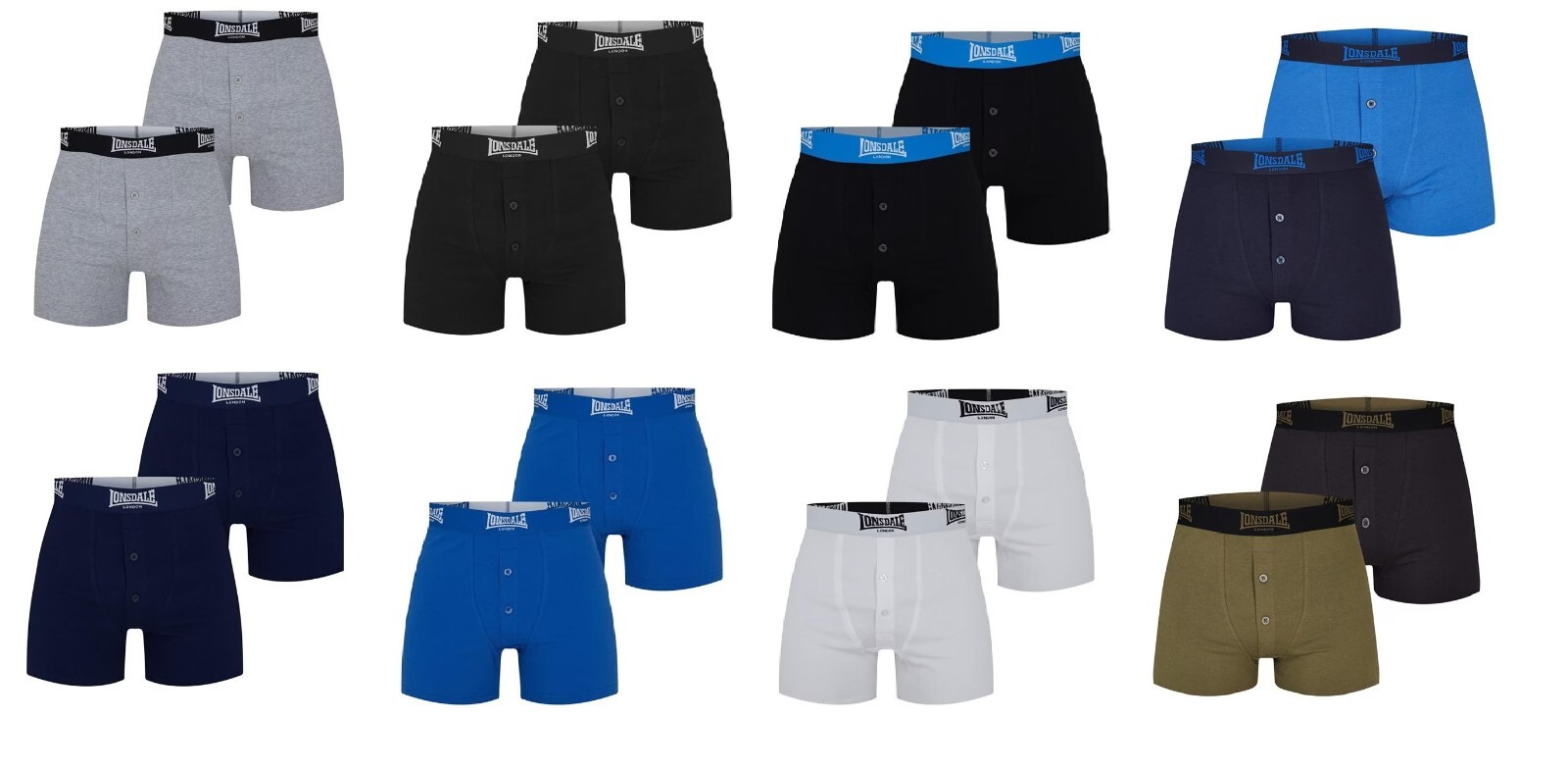 6 Pairs Lonsdale London Boxer Short Boxers Pants Trunks XS S M L XL XXL 3XL 4XL