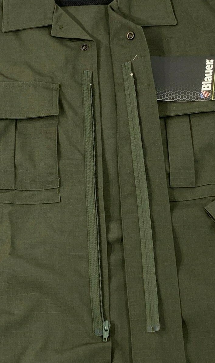 NWT LARGE REG BLAUER MENS BDU TACTICAL LONG SLEEVE ZIP SHIRT 8730 OD GREEN LG