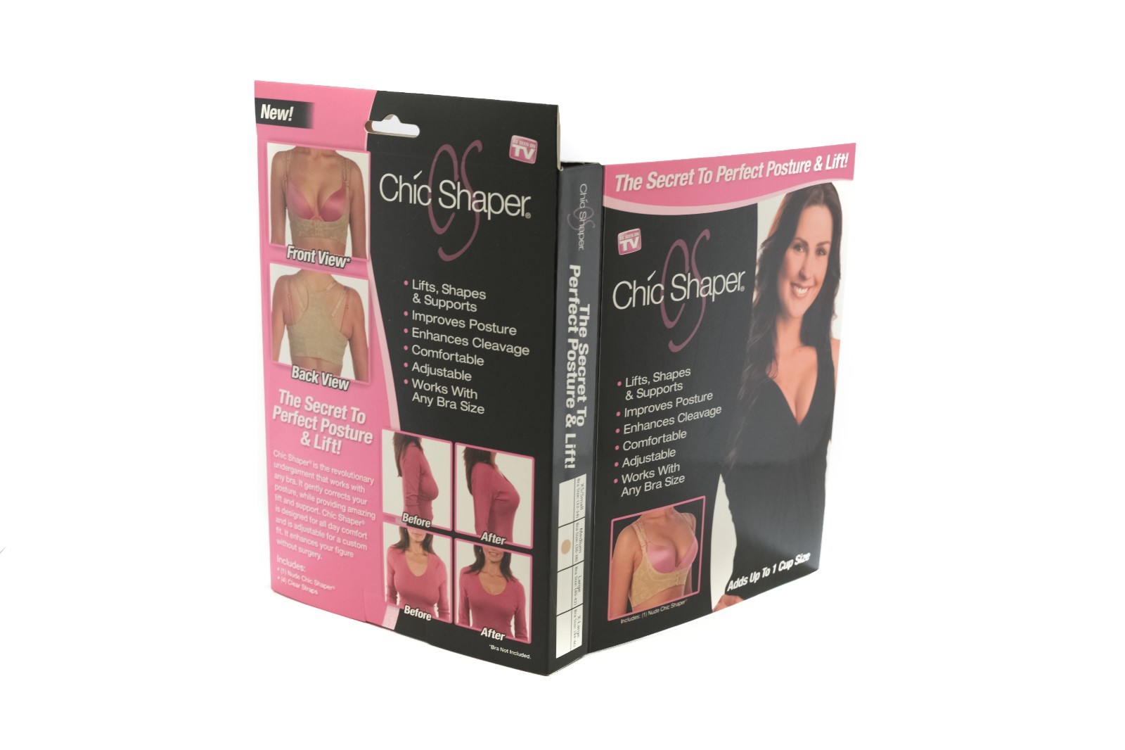 Chic Shaper Nude The Secret Perfect Posture Lift Bra Push Up Enhances Cleavage M