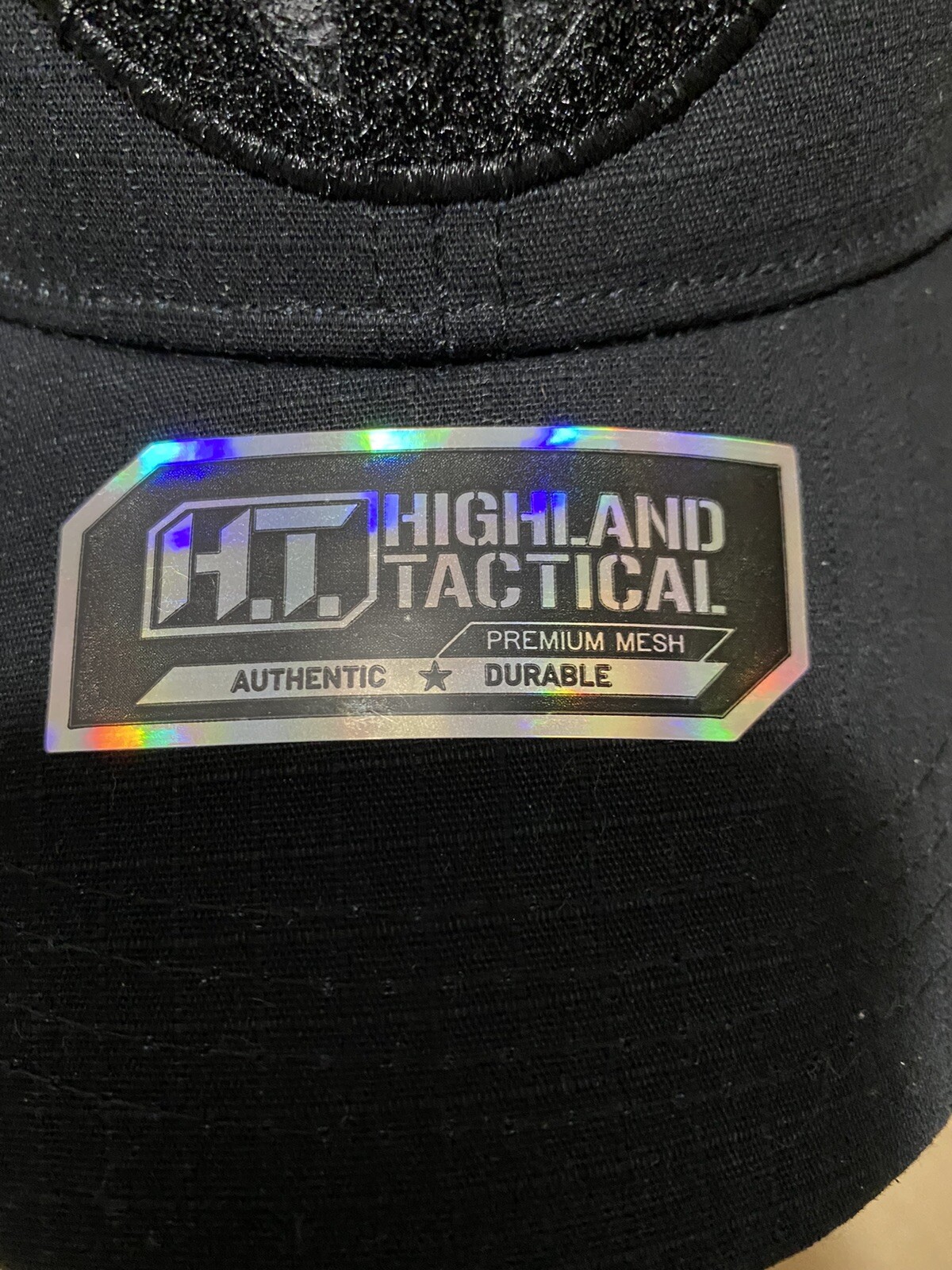 Highland Tactical Hat Black With Spartan Logo Black