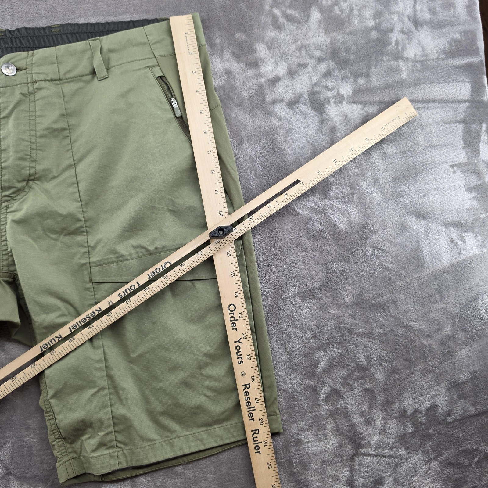 Fjallraven Specialized Shorts Mens 37 Green Cargo G-1000 Outdoor Hiking