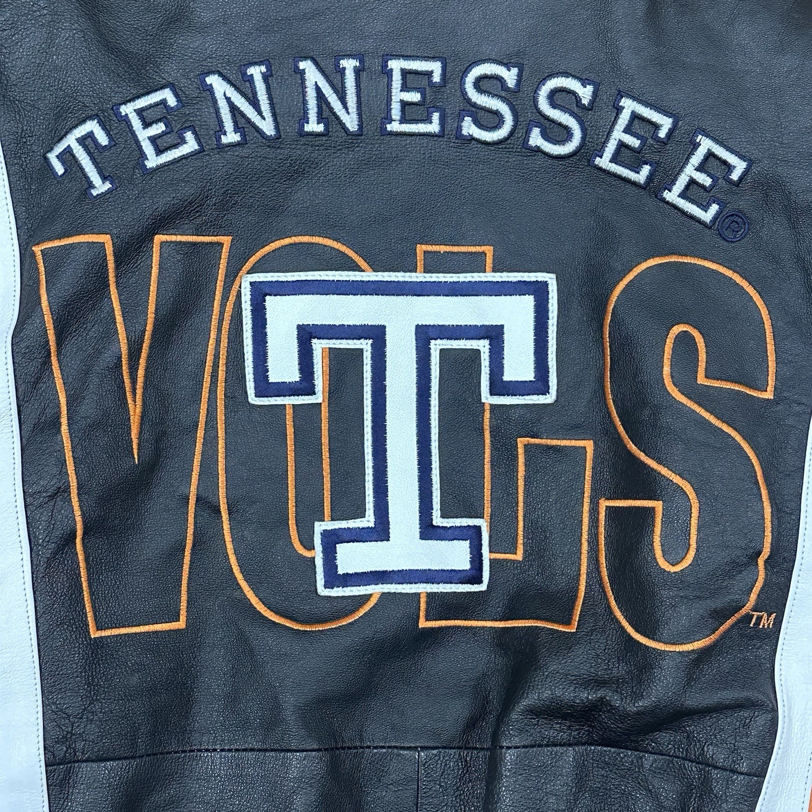 VTG 90s Tennessee Volunteers College Phase By Excelled Leather Jacket Size M