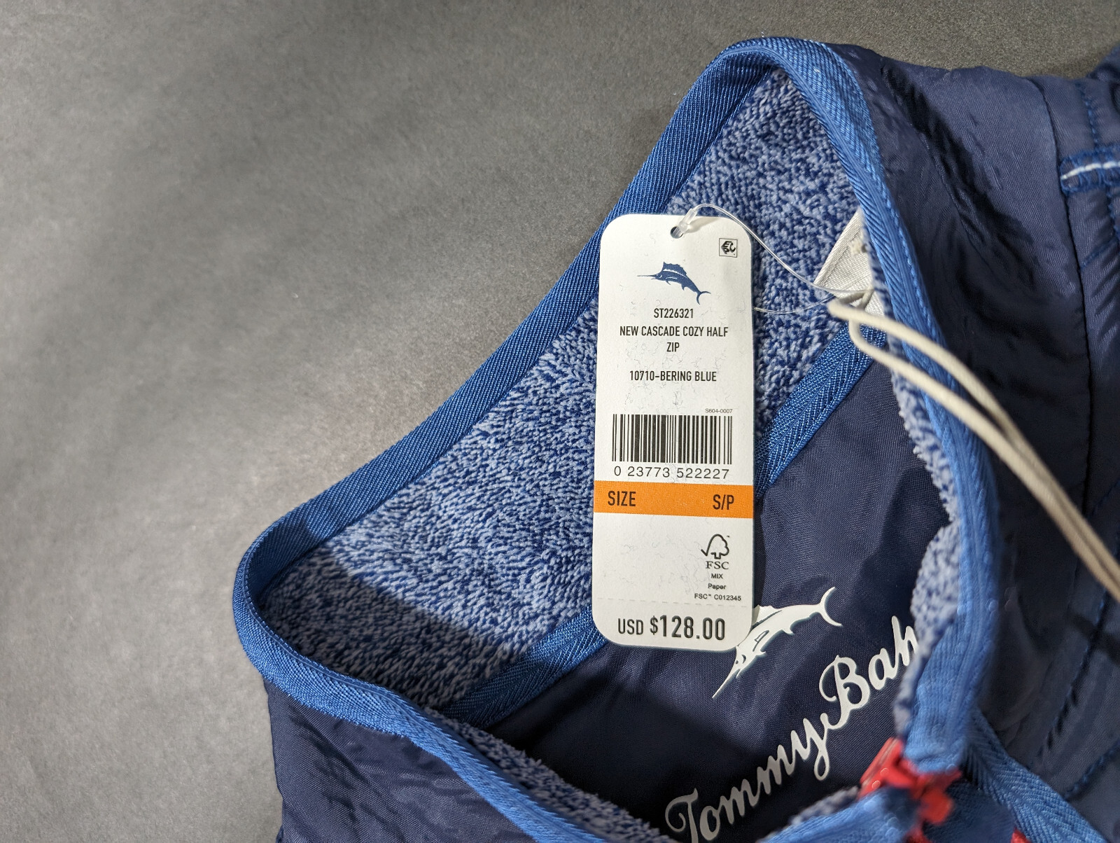 $128 Tommy Bahama Men Cascade Cozy Half Zip Pullover Sweater Size S Small Fleece