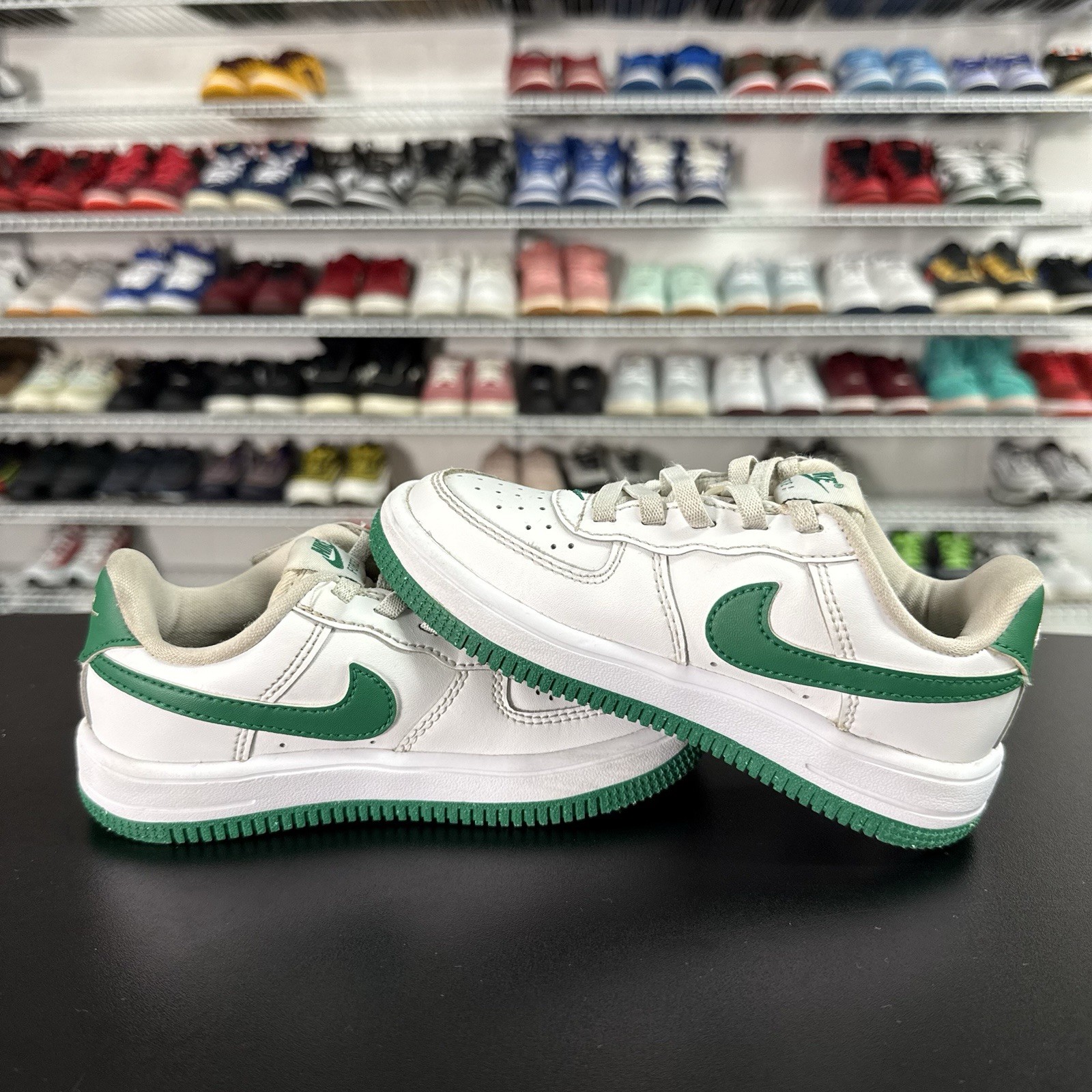 Nike Air Force 1 Low EasyOn White Malachite Green FN0237-103 Kids Size 10