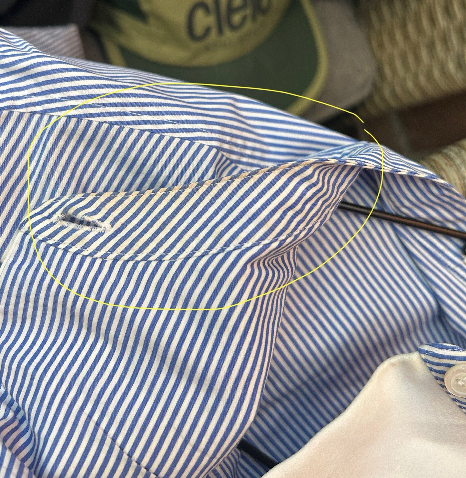 Loewe Asymmetrical Two Tone Striped Tuxedo Button-Up Shirt Size 34
