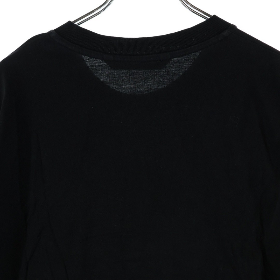 MONCLER Front Logo Print Short Sleeve T-shirt Top Black Used b4d5e523c830caa9ed5