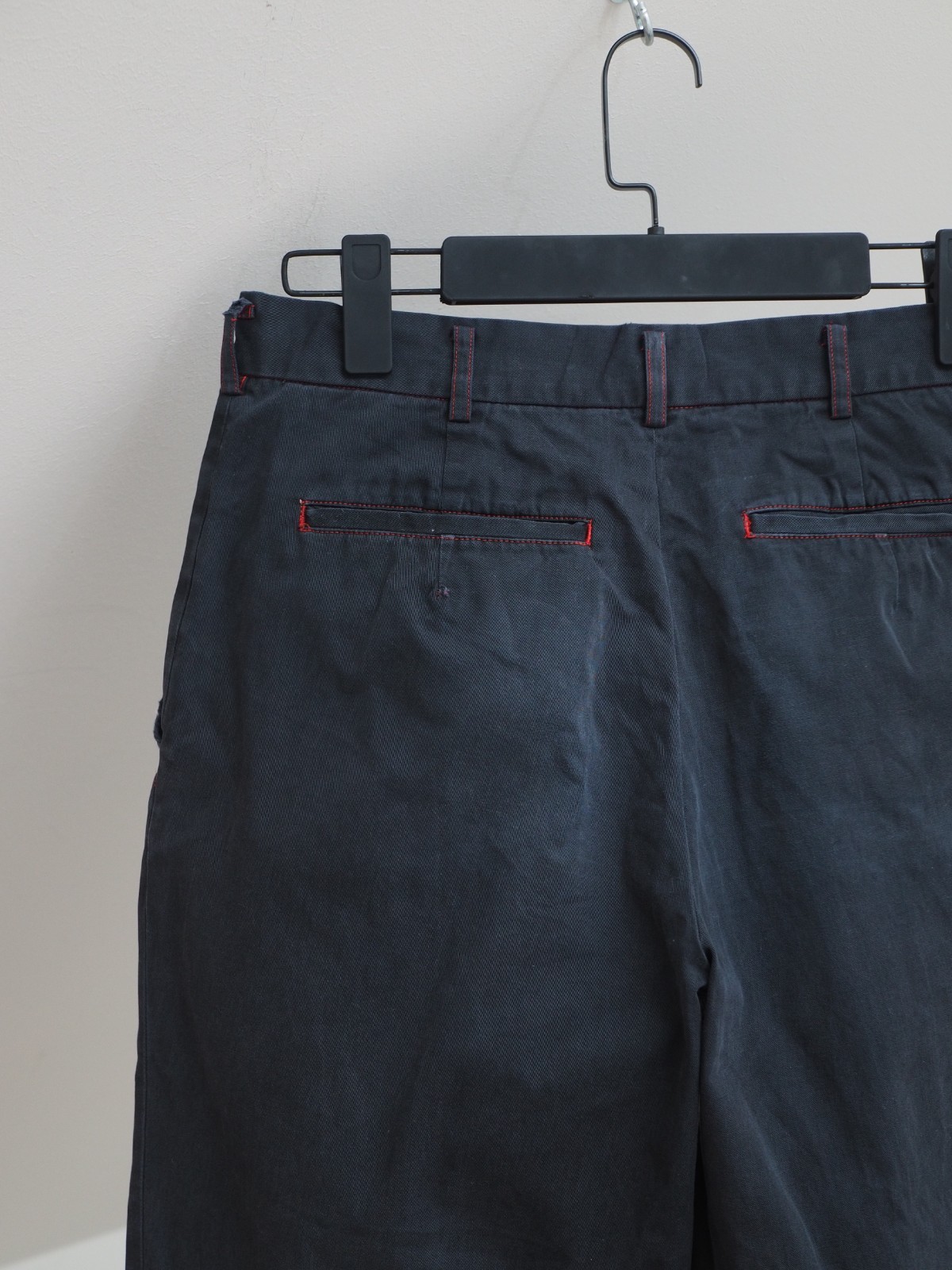 Comme des Garcons Homme Plus Men’s Dark Blue Faded Cotton Pants Trousers Size M