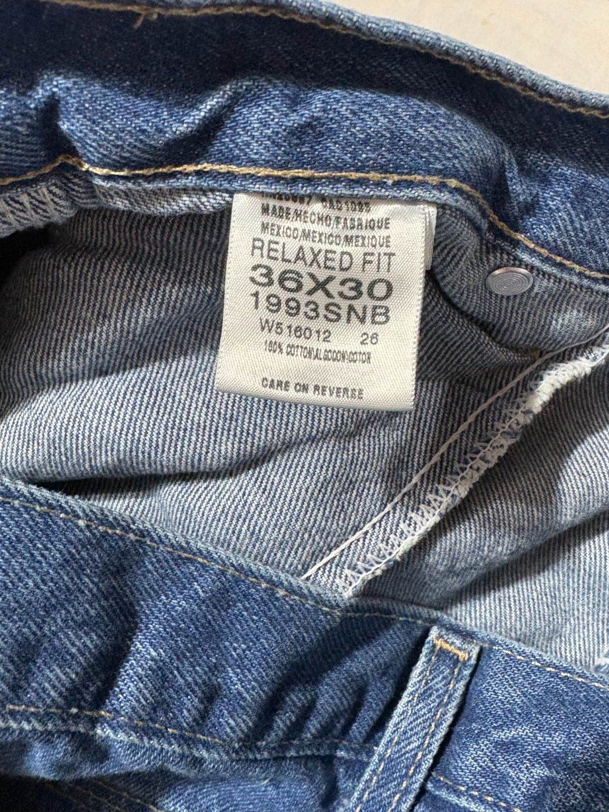 Dickies Carpenter Jeans Mens 36×30 Blue Denim Workwear Baggy Skater Pants