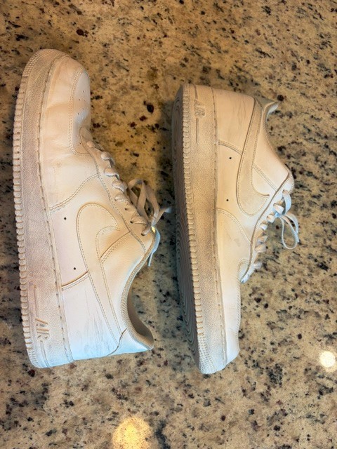 Nike Air Force 1 Triple White Leather Low Top 315122-111, Size 15.0/EUR 49.5
