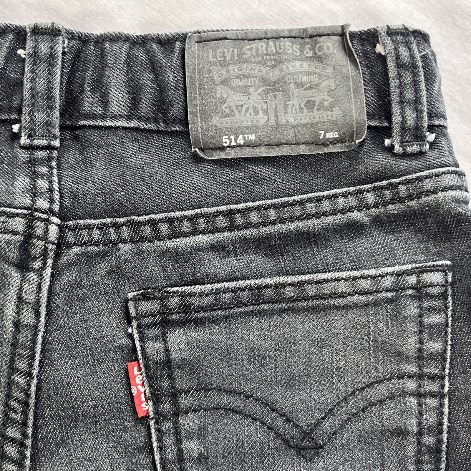 Levi’s Kids Performance 514 Straight jeans Faded Black Size 7 Reg