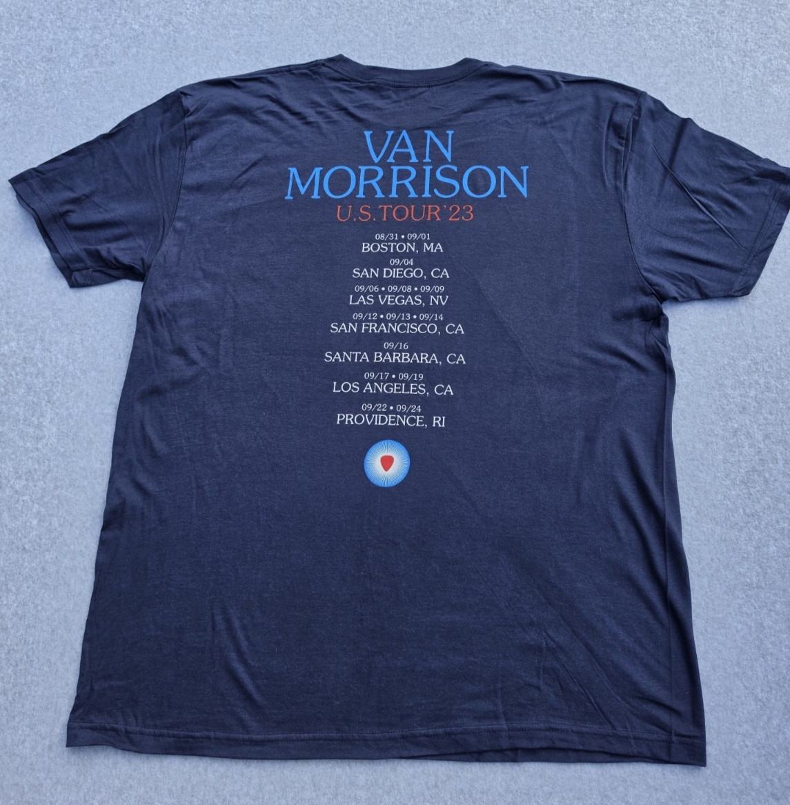 Van Morrison 2023 Us Tour Size XL Blue NWOT