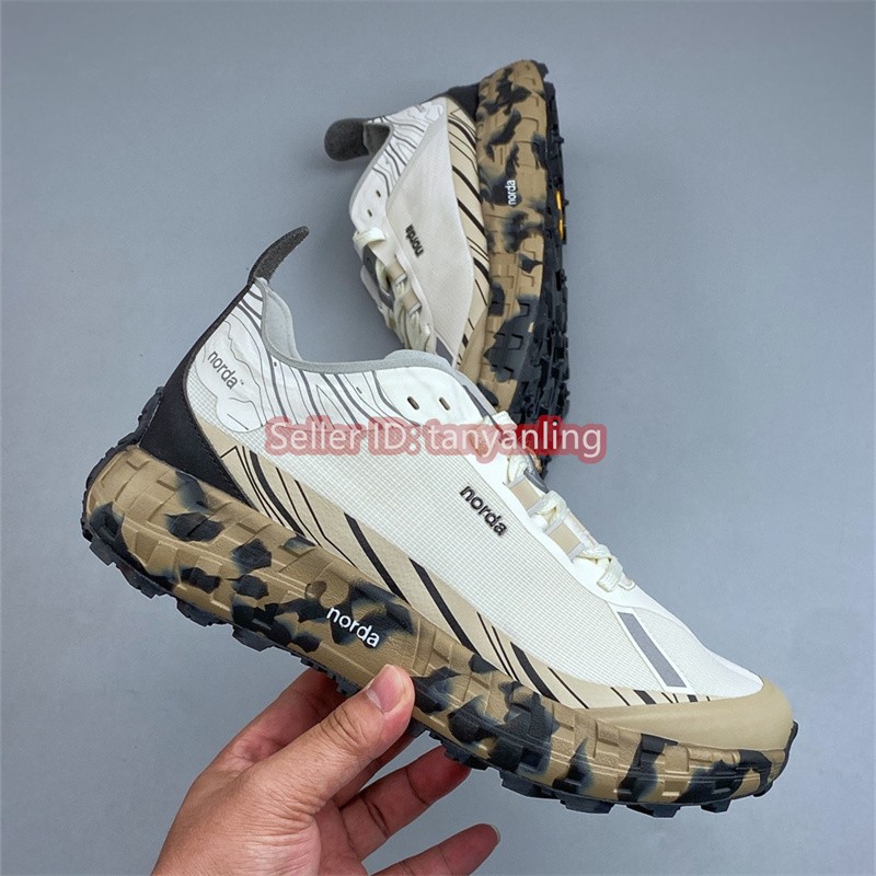 Norda 001A Dyneema Beige Black Running Shoes 001MABYSS Unisex Adult