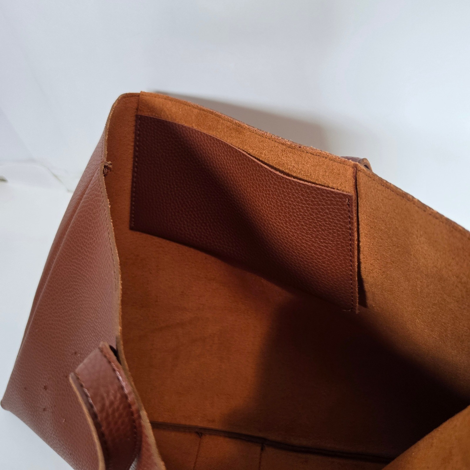 Vince Camuto Luck Tote Brown Vegan Pebble Leather Shoulder Handbag FabFitFun