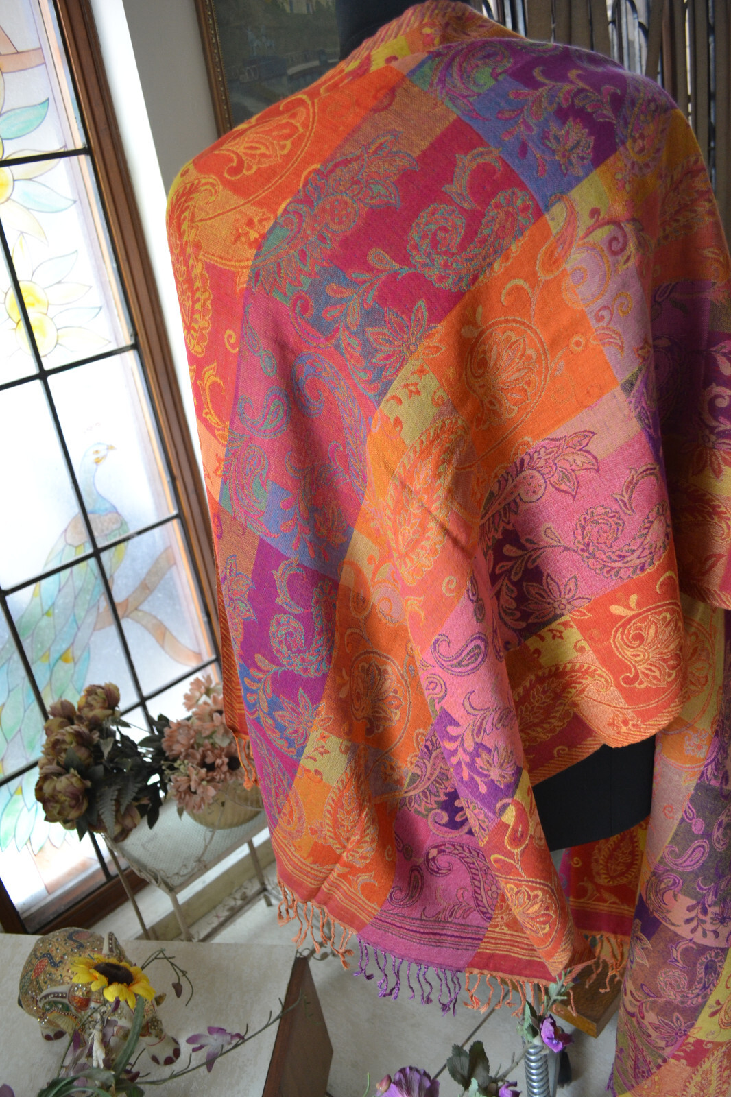 NEW DESIGNER JAMAVAR STOLE ~ 100% CASHMERE PAISLEY PASHMINA ~ 16 DESIGNS CHOICE