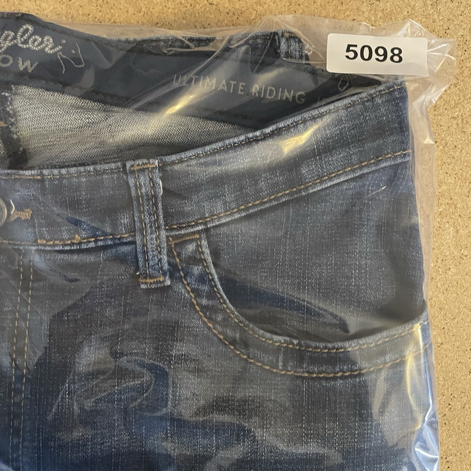 Wrangler Willow Ultimate Riding Jeans Junior Womens 13×36 Blue Denim Bootcut