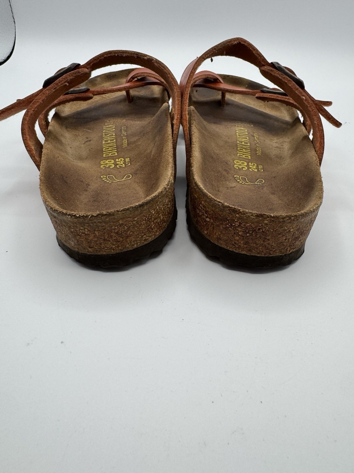 Birkenstock Mayari Copper Sandals EU 38 Regular Wide Germany Leather