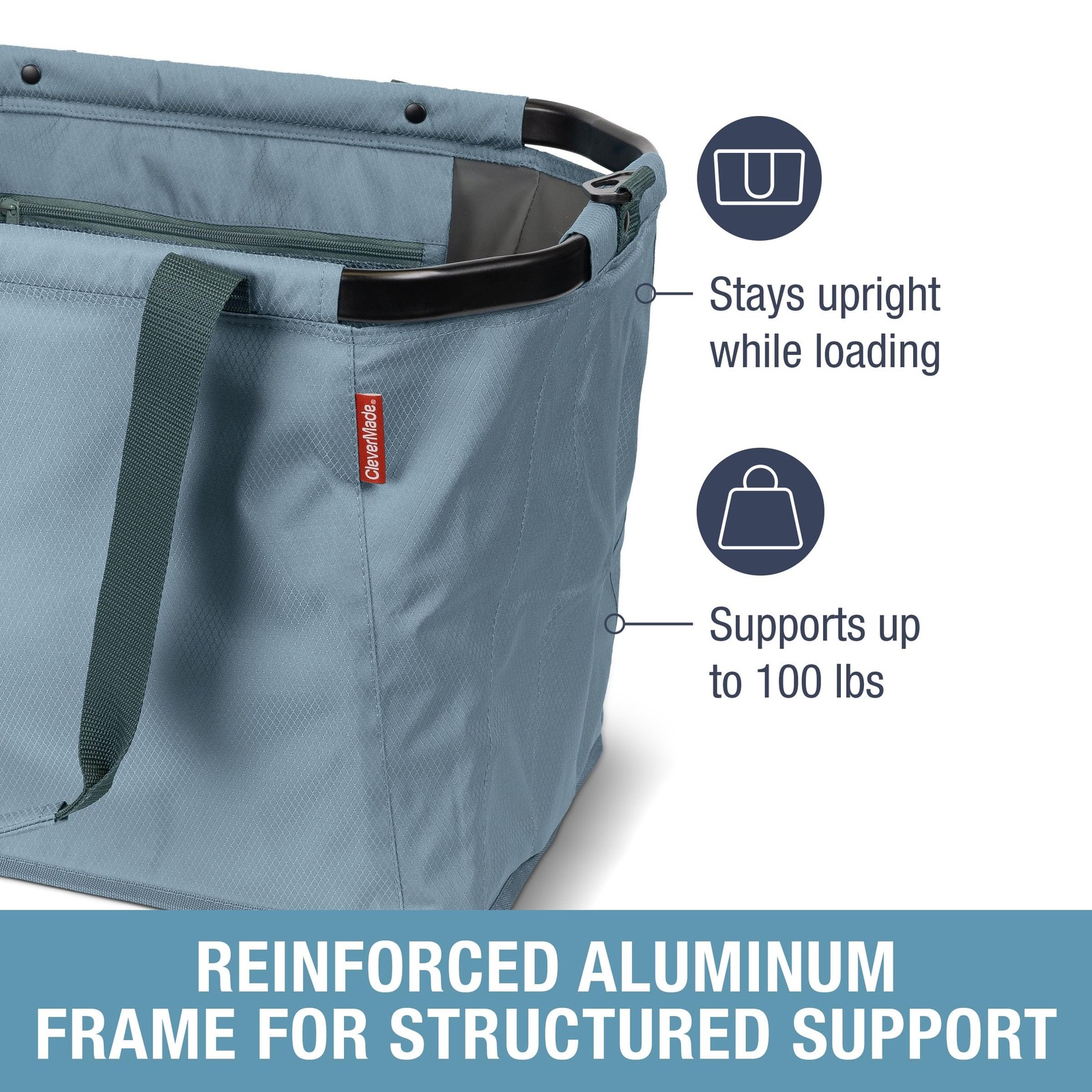 Gear Hauler Pro Collapsible Outdoor Tote with Aluminum Frame, Heavy-Duty Recy…