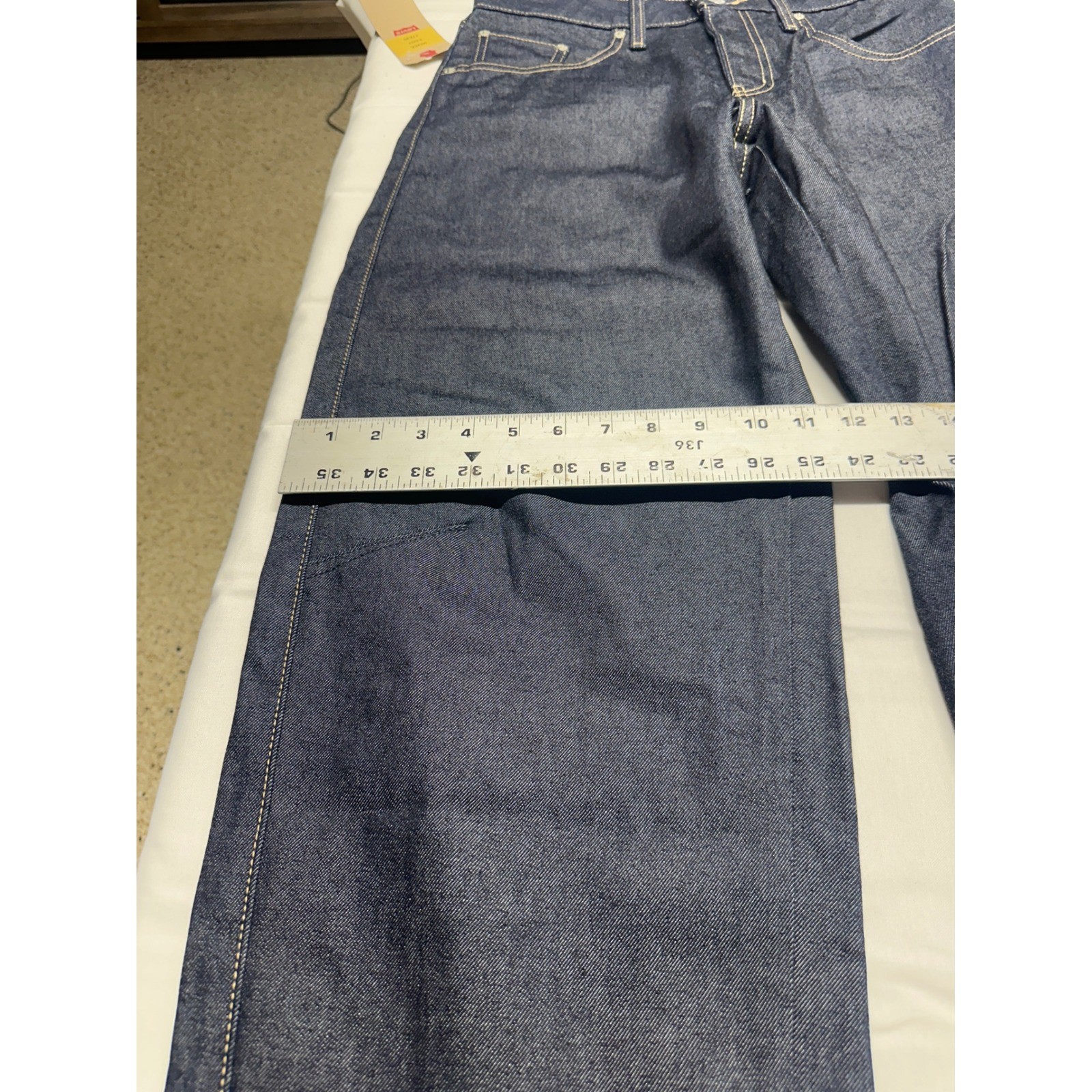Levis Premium Baggy Dad Barrel Jeans Dark Indigo W27 L30 High Rise Wide Leg