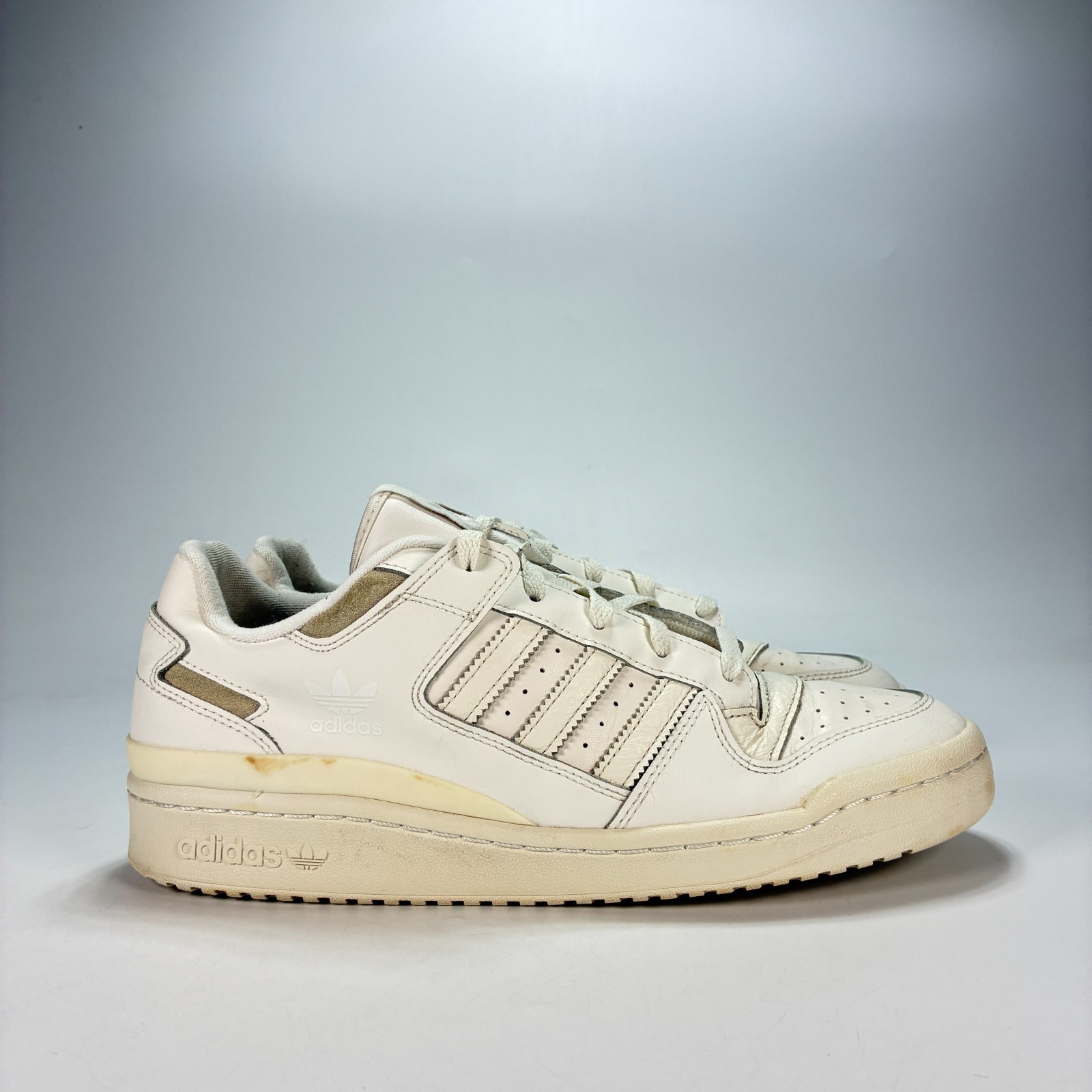 adidas Forum Low Cream White Casual Lace Up Sneakers Shoes IH7828 Mens Size 10.5