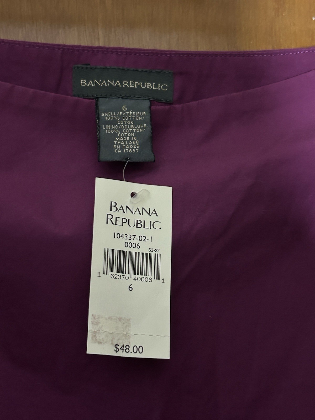 NWT Banana Republic Dark Magenta Violet Mini Pencil Skirt Size 6