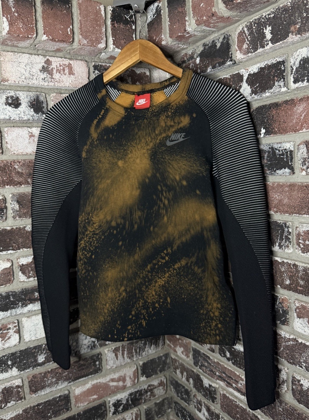 Nike Sportswear Tech Fleece Women’s Custom Bleach Splatter Performance Crewneck