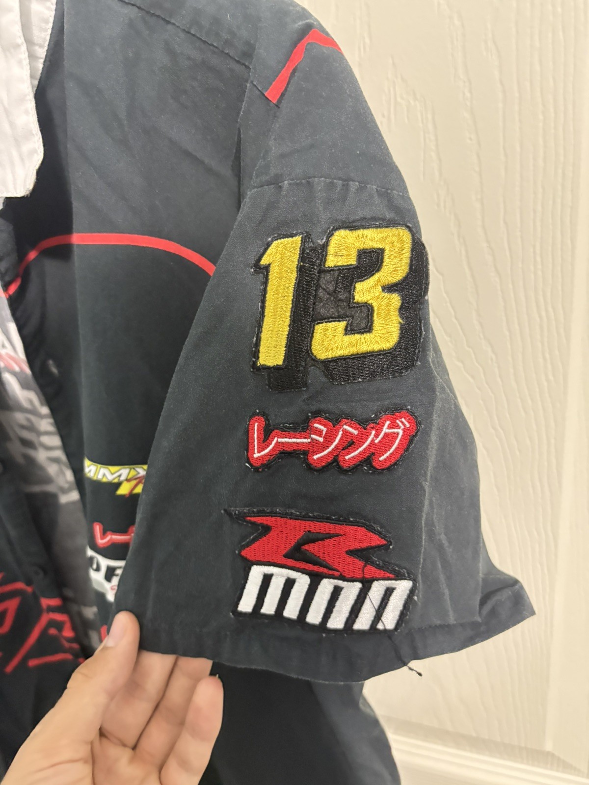 BoohooMAN Button Up OFCL Racing Graphics Pockets Unique Mens Size Small