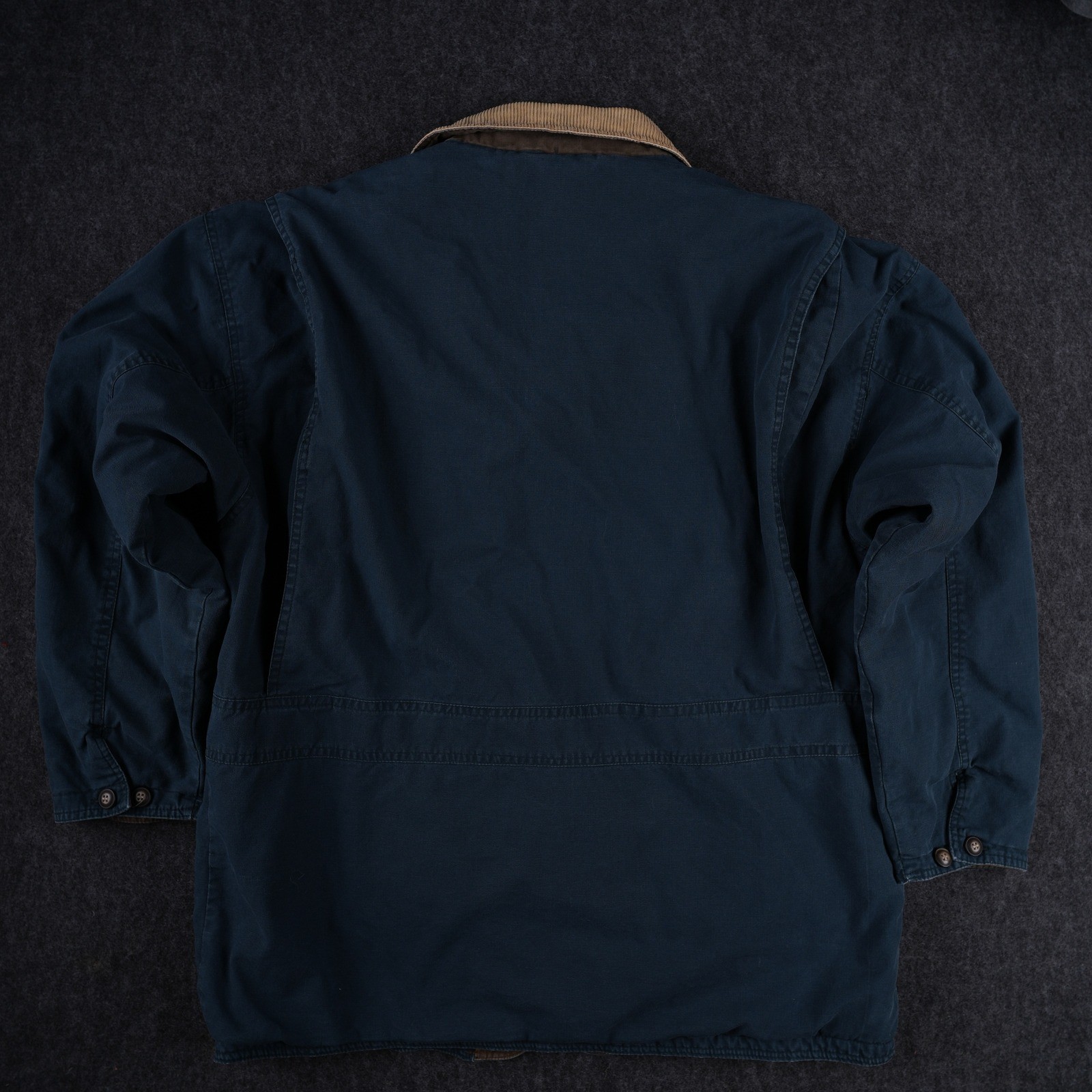 Urban Equipment Barn Jacket Mens Large Navy Blue Excellent Plaid Lined Canvas