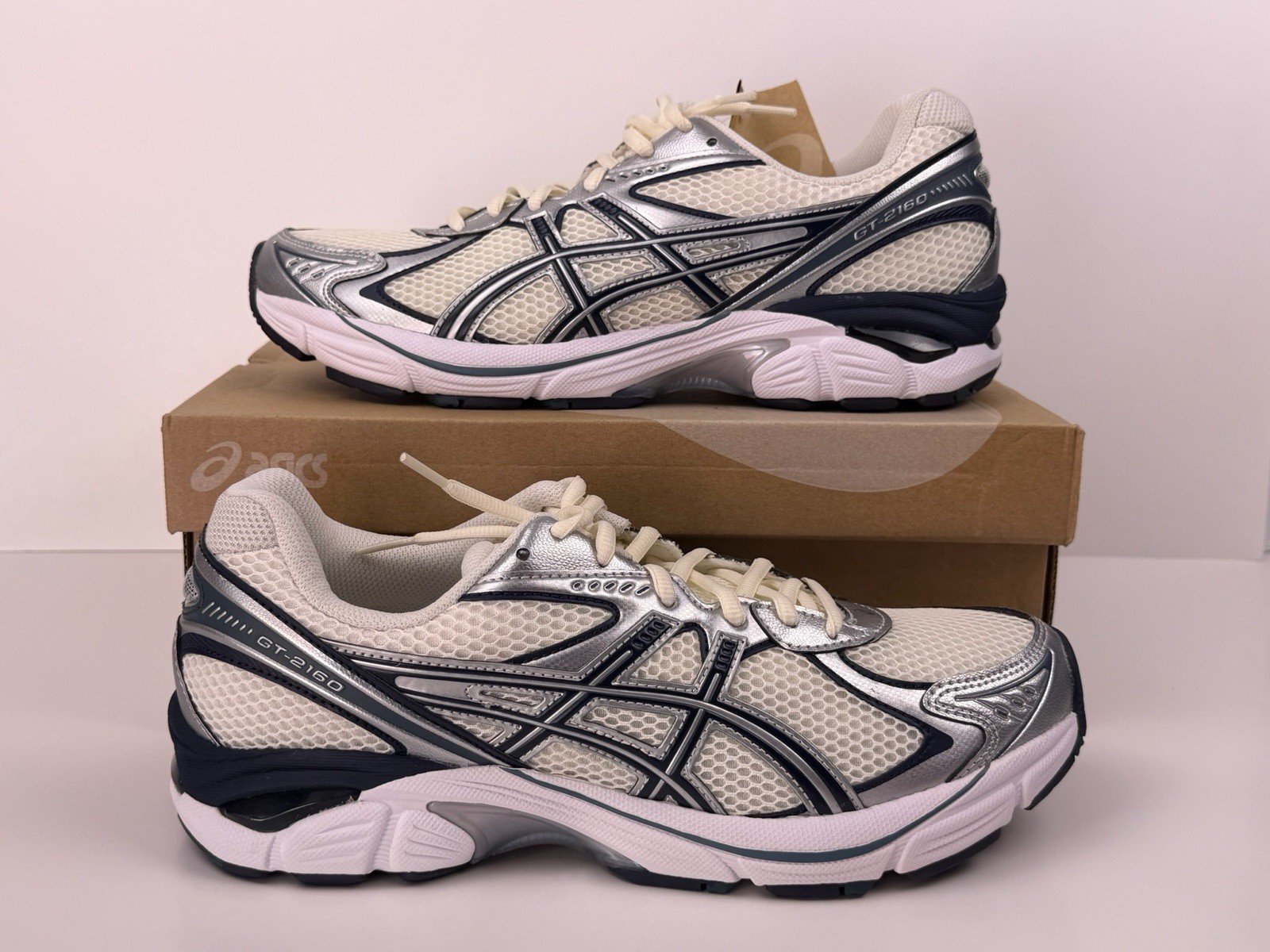 ASICS GT-2160 Sneakers Men’s Size 9 Cream/Raw Indigo 1203A275-117