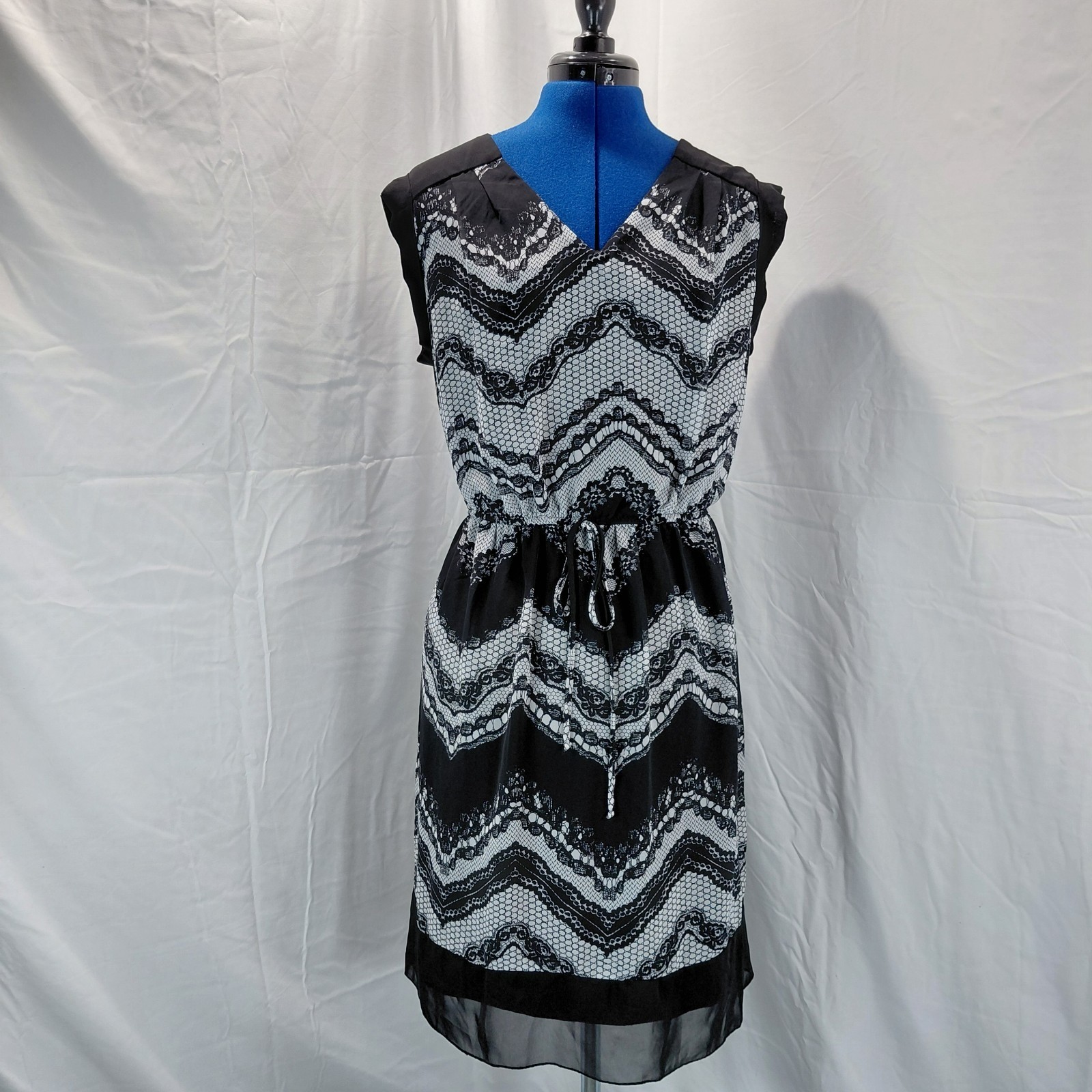 Women’s Enfocus Black & White Floral Print Summer Dress Size 14W