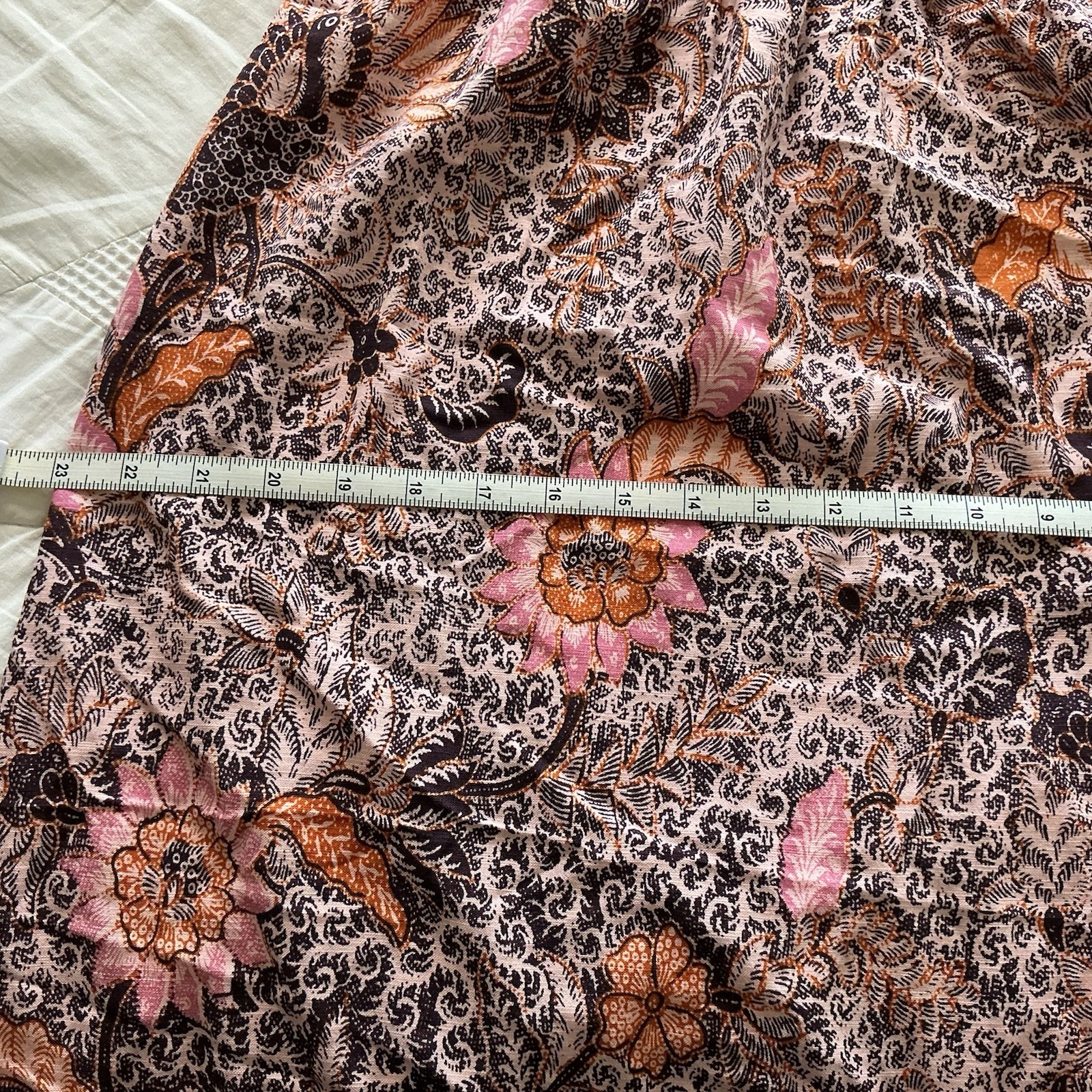 Madewell Lace-Up Bali Blooms Midi Dress Sz 4 Boho Cottagecore Casual Paisley