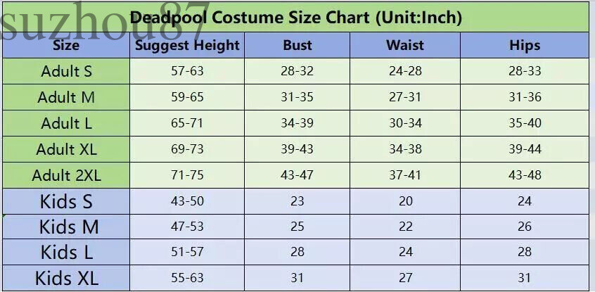 Deadpool Cosplay Costume Adult Kid Jumpsuit Halloween Marvel Zentai Bodysuits