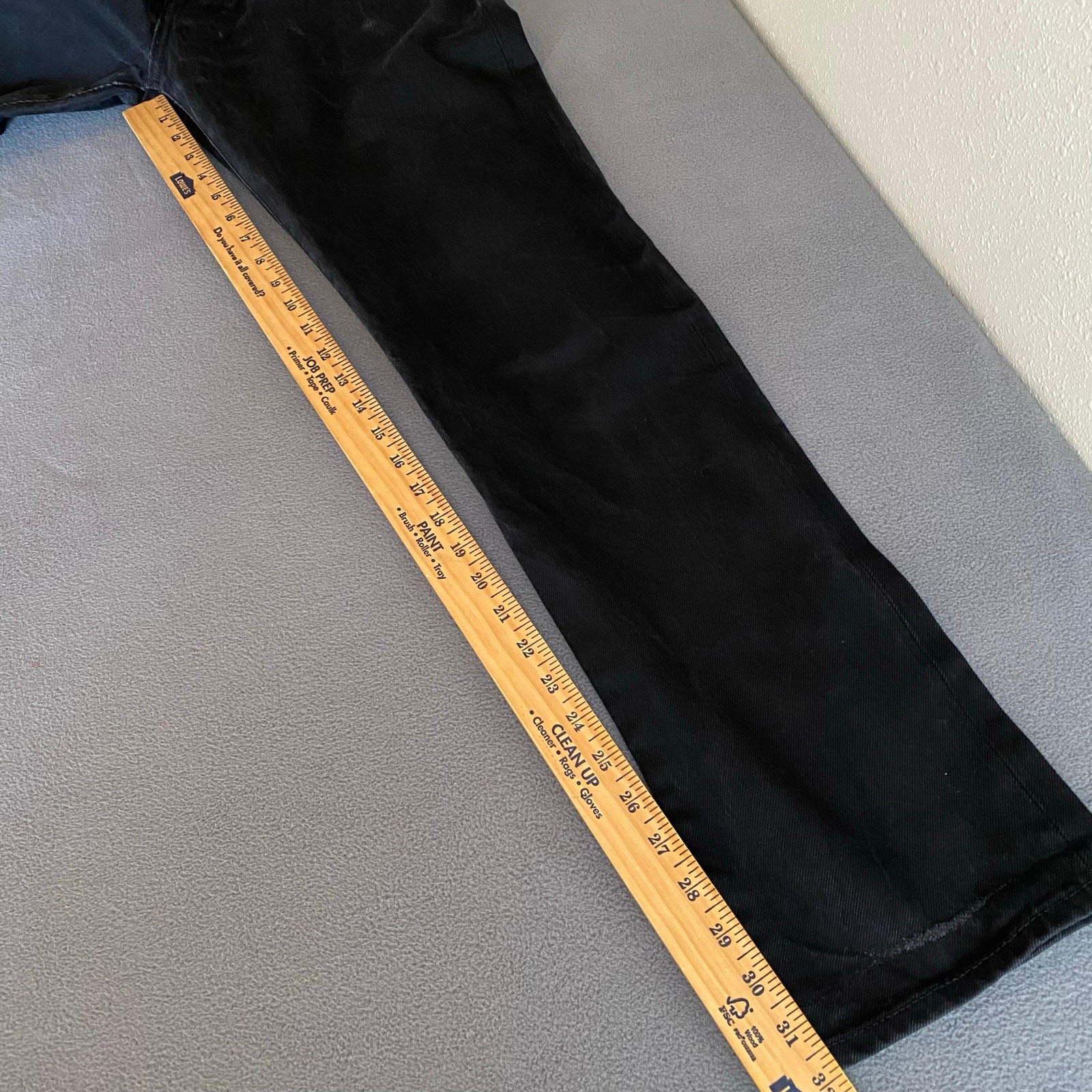 Route Blue Thailand Rare Selvedge Jeans Mens 33 Black Button Fly Straight Leg