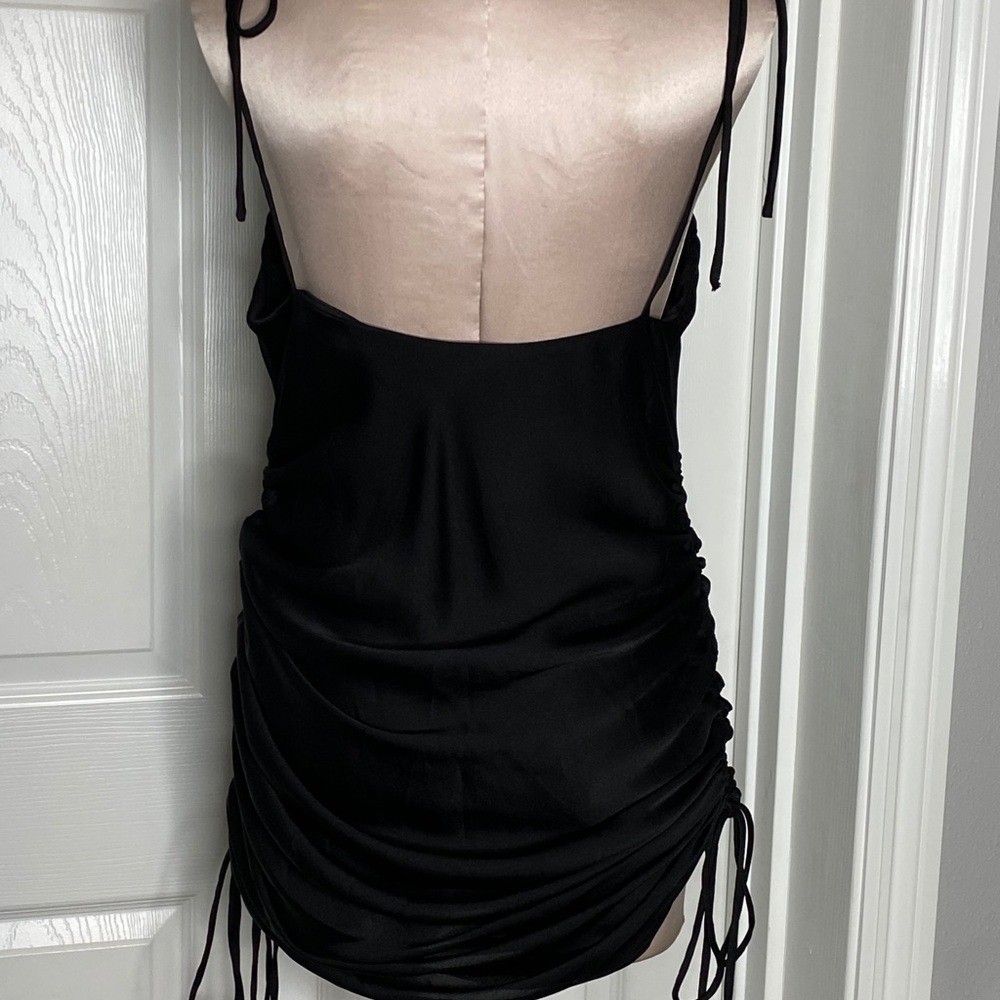 Lioness Satin Ruched Tie Mini Dress Sz XS