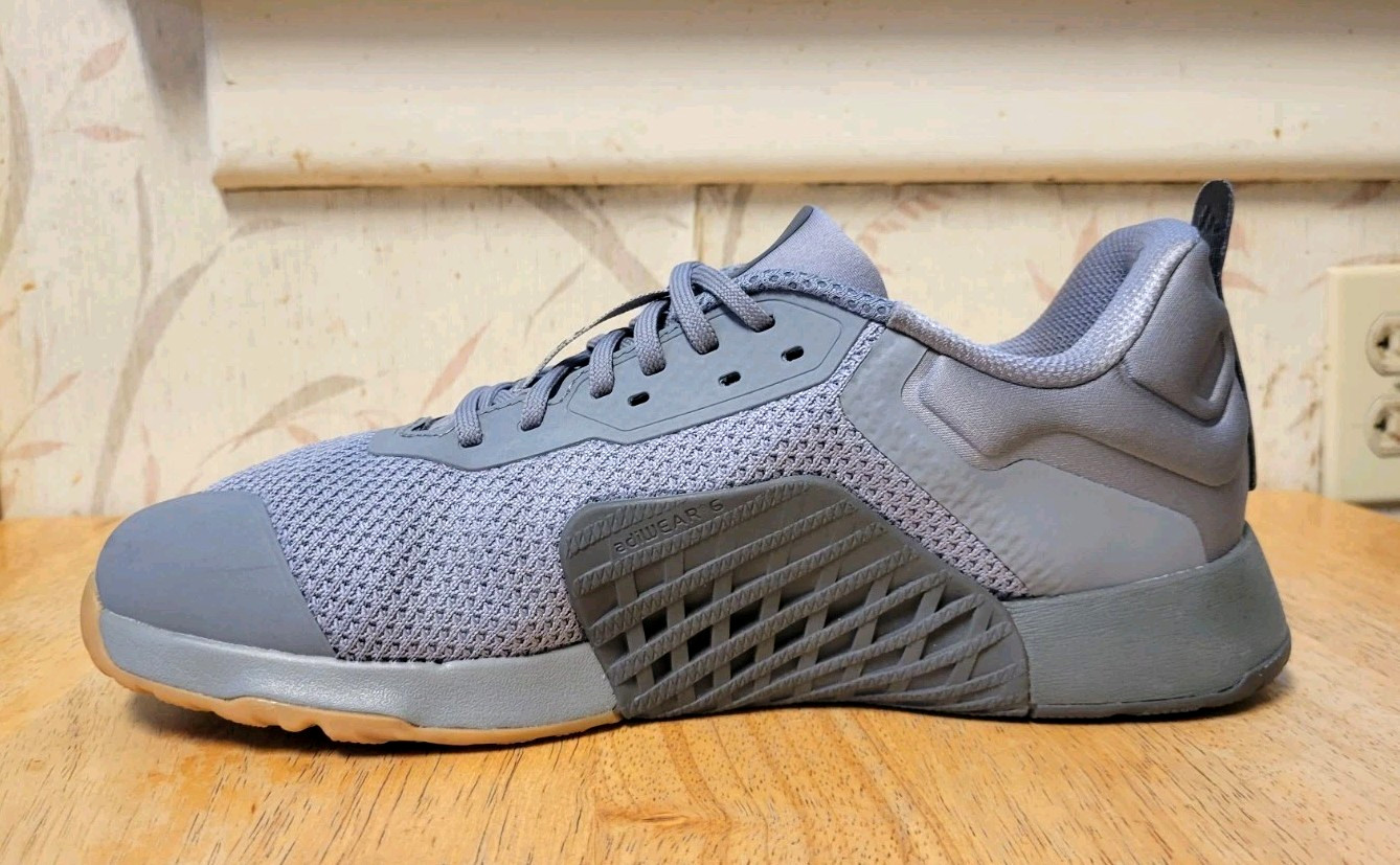 Adidas Dropset 3 Men’s Grey Core Black Cross Training Workout Shoes ID8627 Sz 10