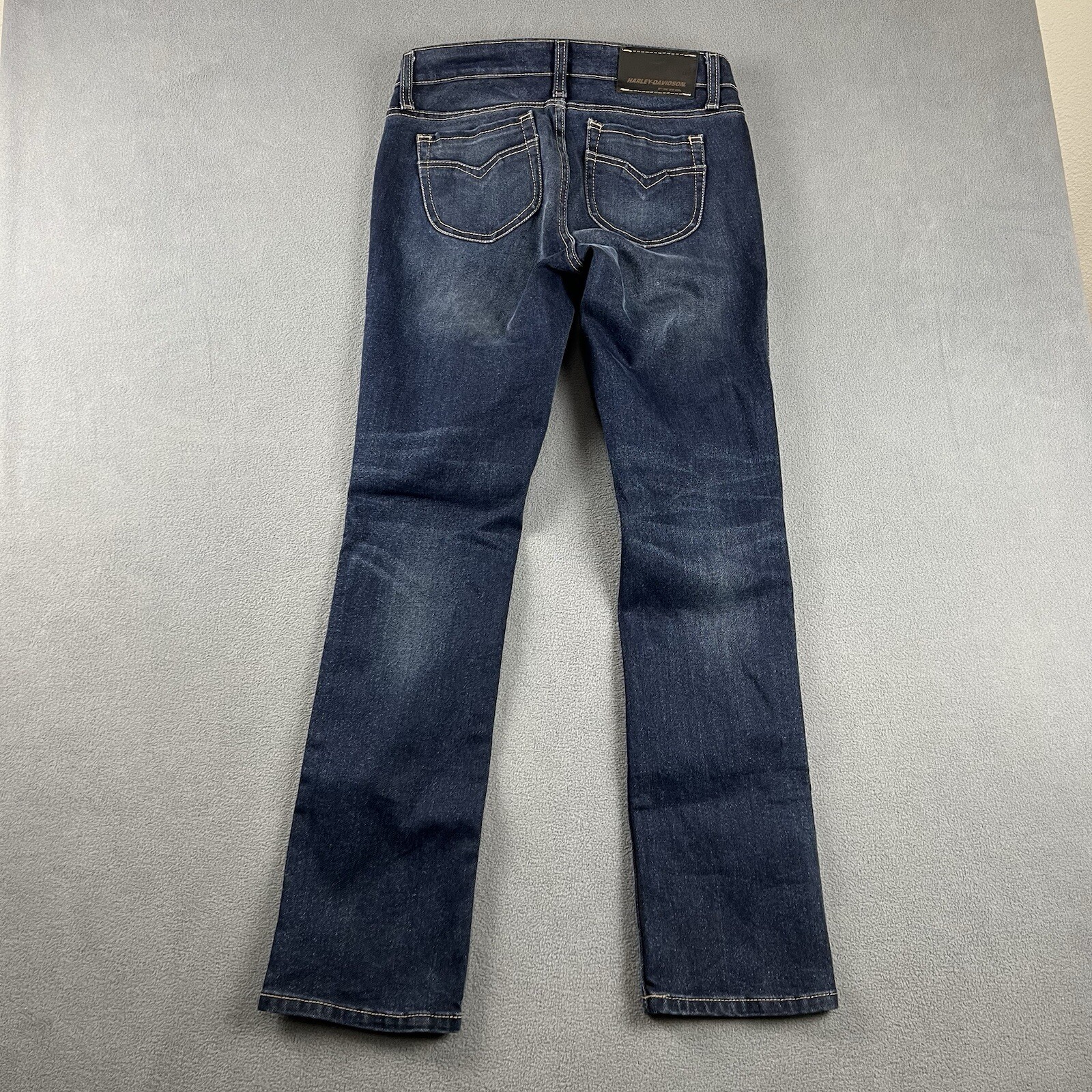 Harley Davidson Pants Womens 29X32 Blue Armalith FXRG Mid Rise Motorcycle Jeans
