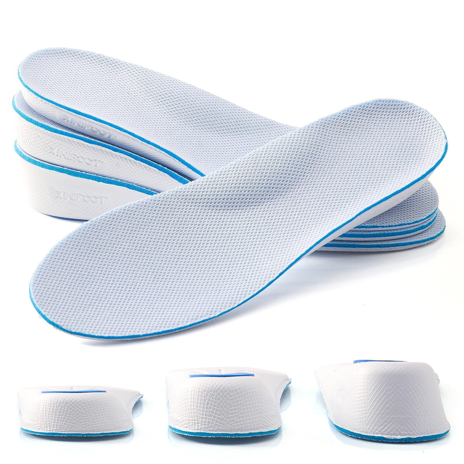 Height Increase Insoles with Arch Support – Breathable Heel Lift Inserts for Men