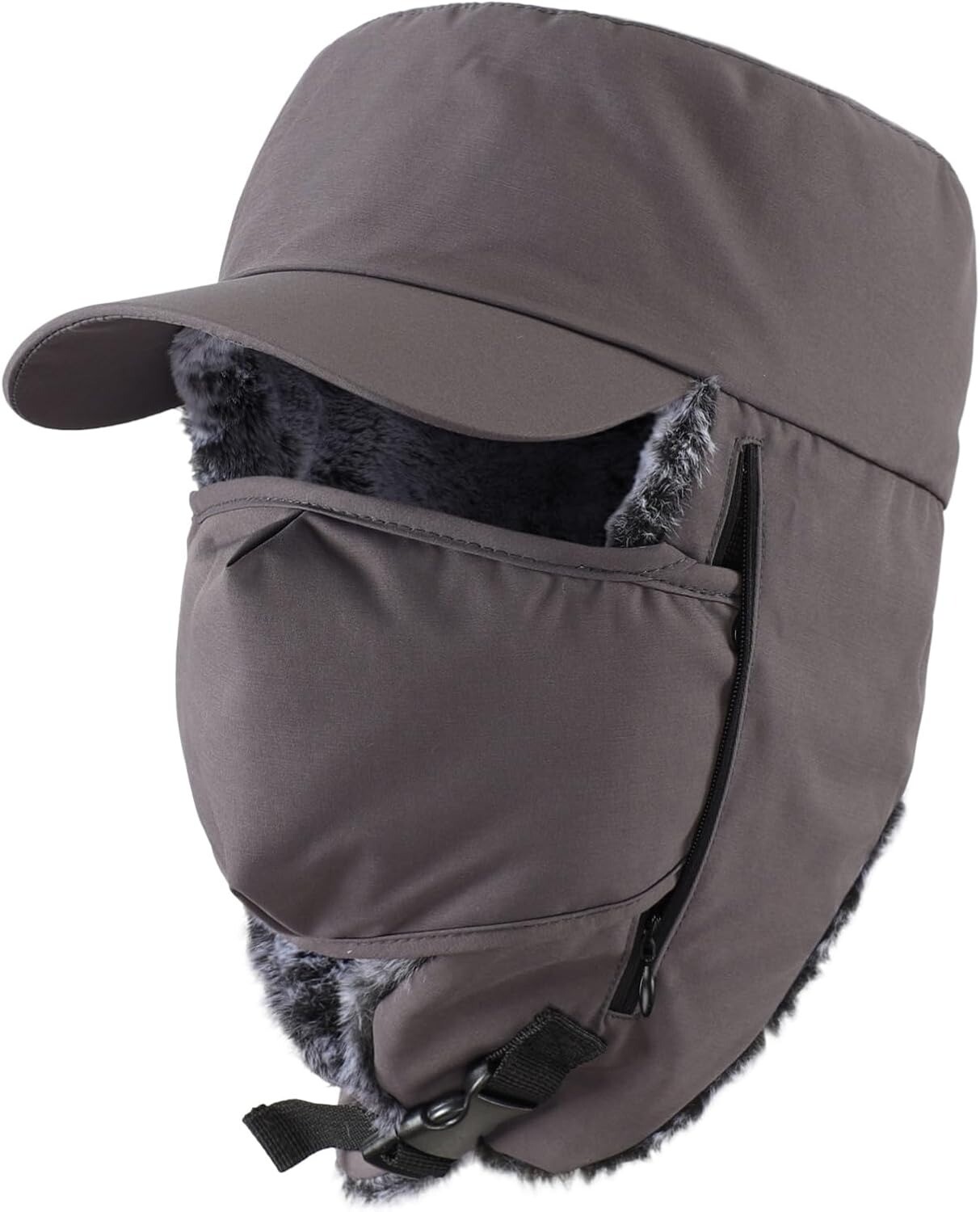 Winter 3 in 1 Thermal Fleece Lined Ski Hat with Ear Flap Full Face Warmer Cover